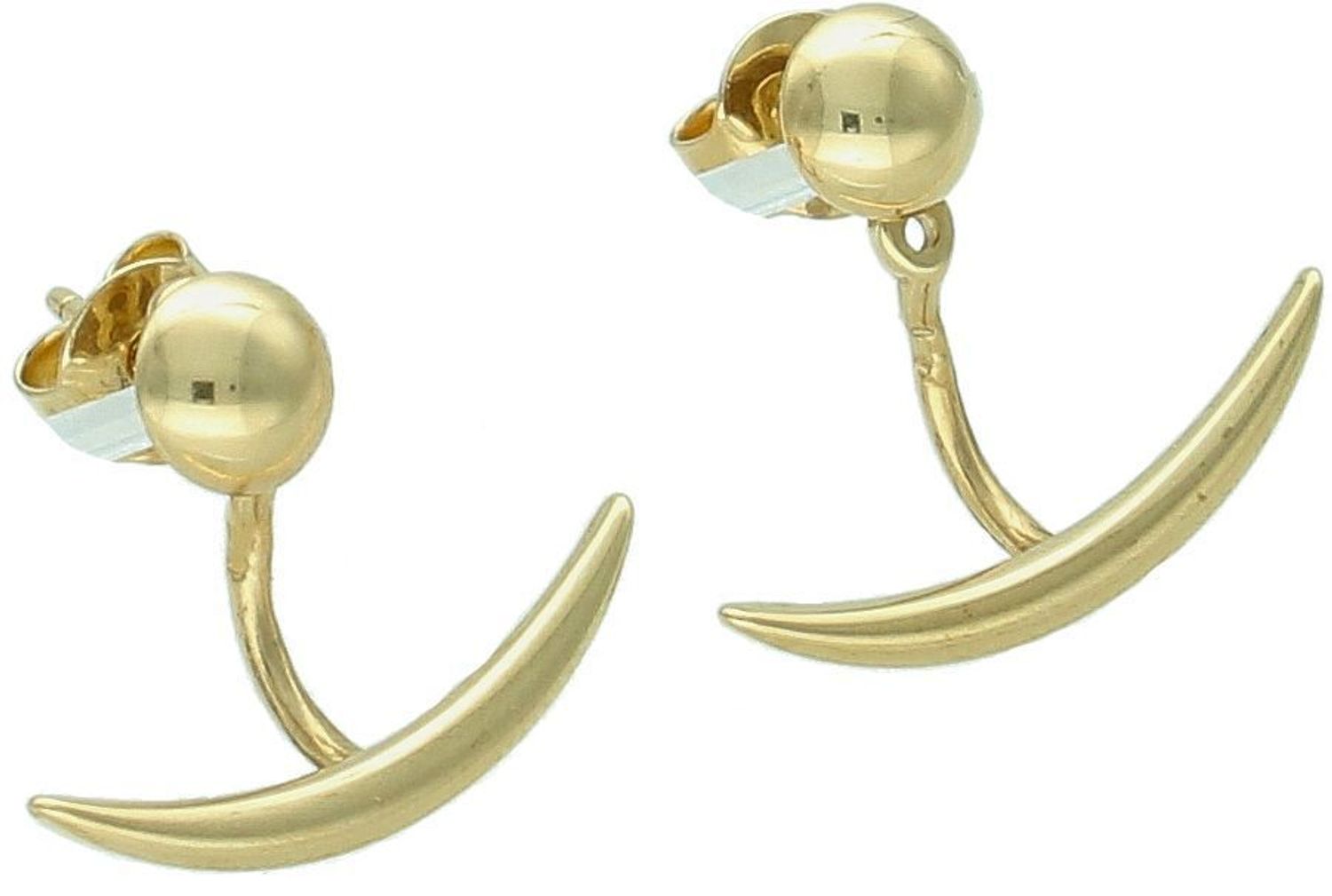 Złote kolczyki damskie 585 zausznice, DIA-KLC-11918-585. Złota biżuteria dostępna w naszym sklepie to połączenie klasy, stylu oraz elegancji. Kolczyki na prezent.1.jpg