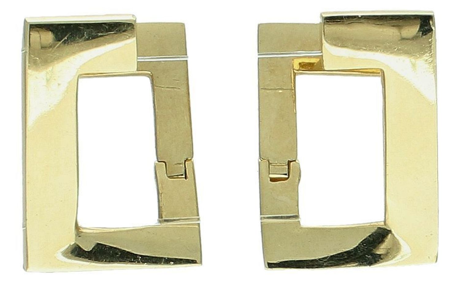 Kolczyki złote prostokąty próba 585, DIA-KLC-11955-585,  Stylowe kolczyki wykonane ze złota próby 585. Kolczyki mają kształt prostokątów, które świetnie pasują jako dodatek do codziennych stylizacji.11.jpg