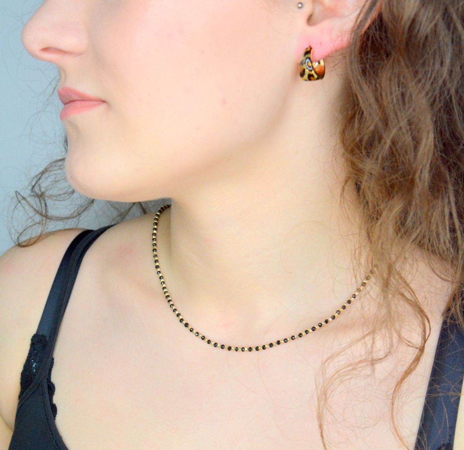 Kolczyki złote próba 585 panterka DIA-KLC-11965-585 Złote kolczyki wykonane z najwyższej jakości żółtego złota, próby 585. Kolczyki koła to ponadczasowa biżuteria,która pasuje do każdego rodzaju 1.jpg