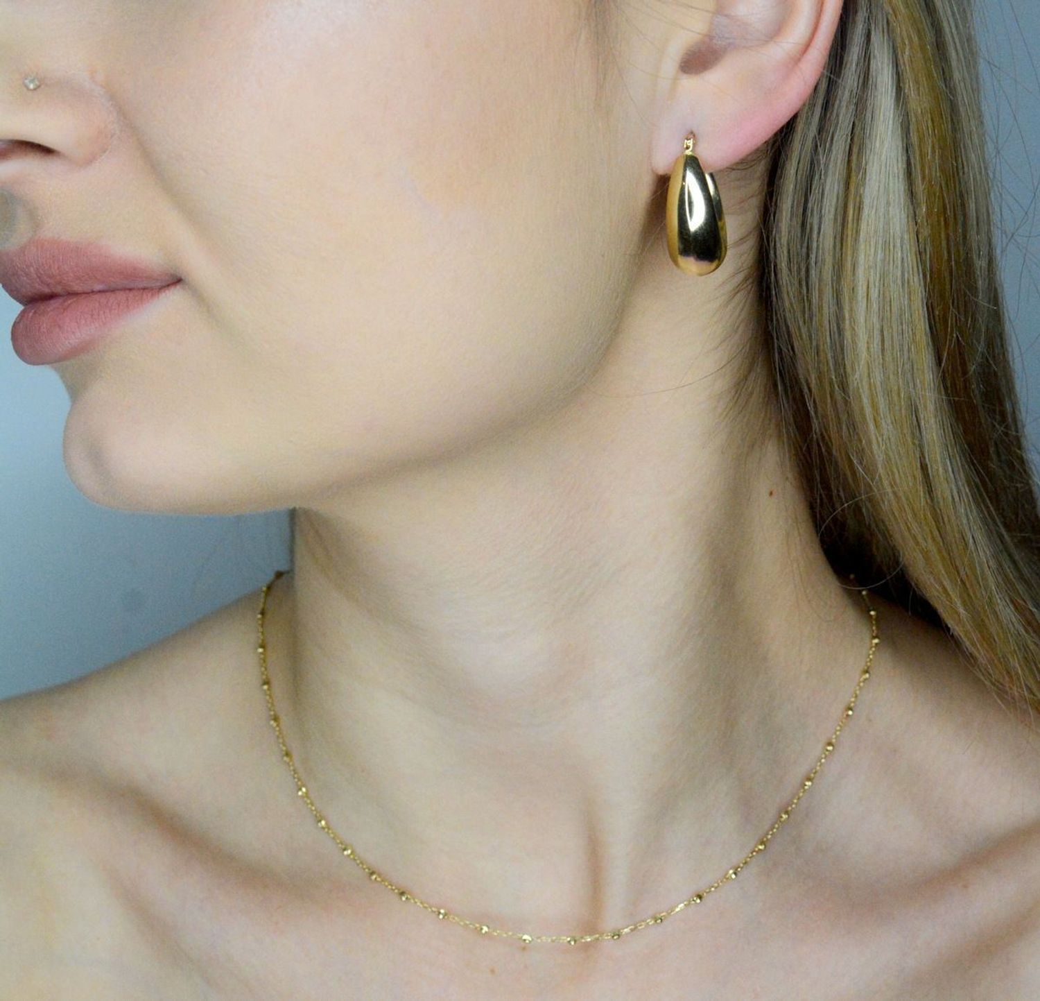 Kolczyki złote wiszące próba 585, DIA-KLC-12039-585 1.jpg