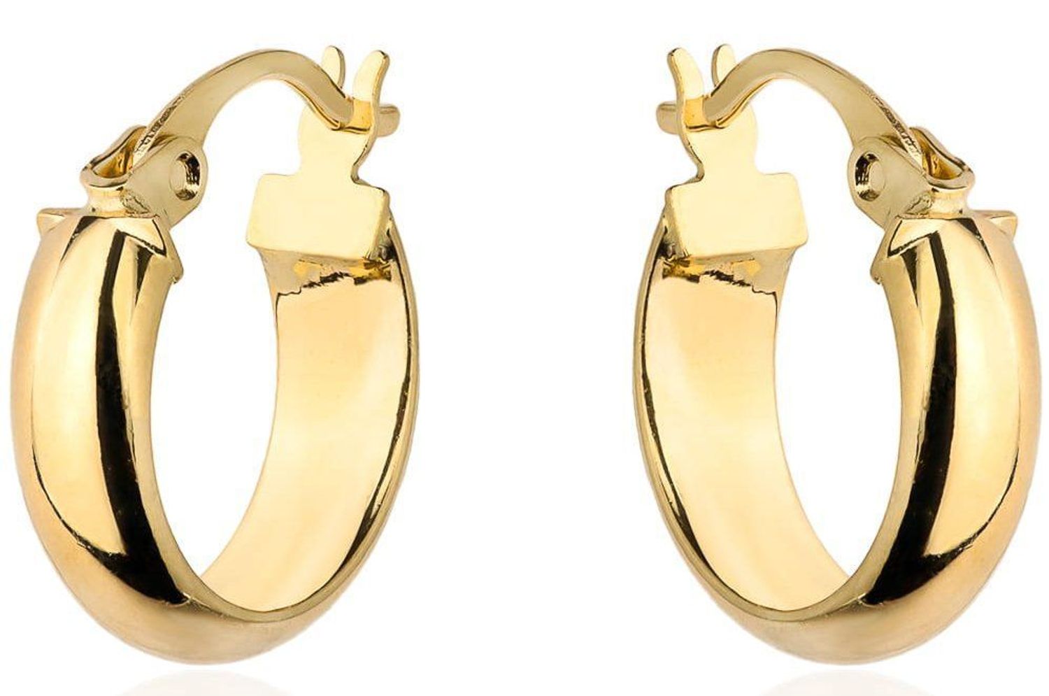 Kolczyki złote koła próba 585, DIA-KLC-12057-585 Złote kolczyki wykonane z najwyższej jakości żółtego złota, próby 585. Kolczyki w formie koła..jpg