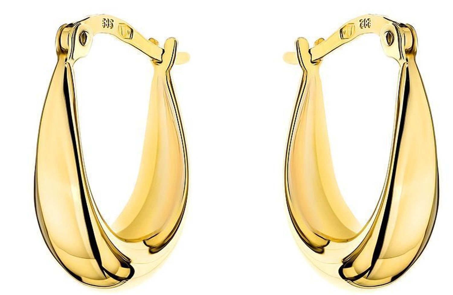 Kolczyki złote koła próba 585, DIA-KLC-12061-585 Złote kolczyki wykonane z najwyższej jakości żółtego złota, próby 585. Kolczyki w formie koła. Kolczyki złote wiszące idealne na prezent. 1.jpg