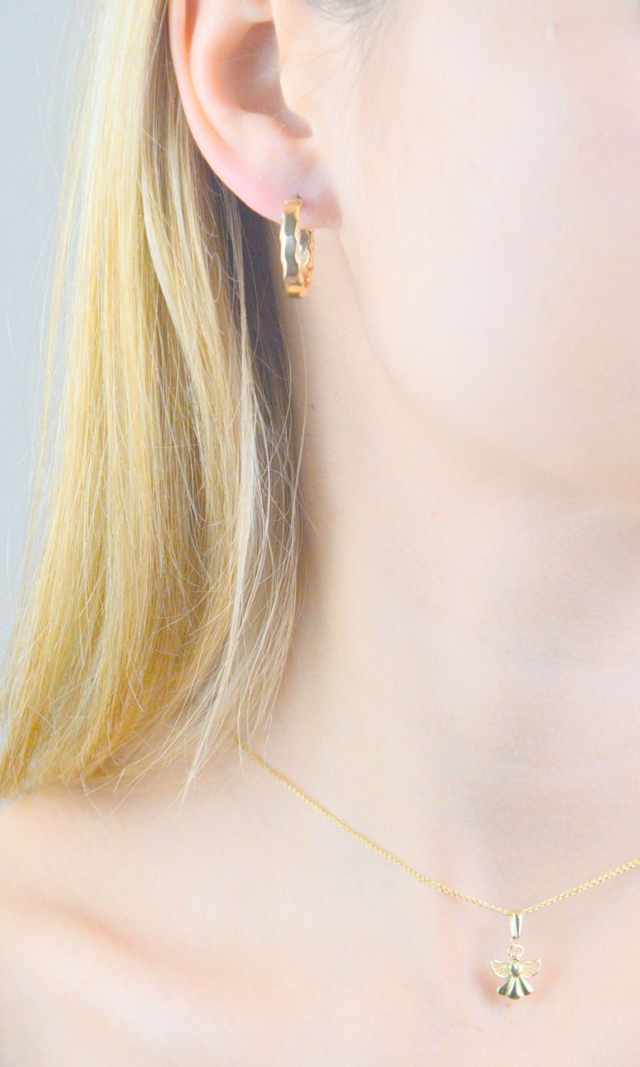 Kolczyki złote kółeczka z ozdobnym wzorem próba 585, DIA-KLC-12062-585  Złote kolczyki wykonane z najwyższej jakości żółtego złota, próby 585. Kolczyki w formie koła..jpg