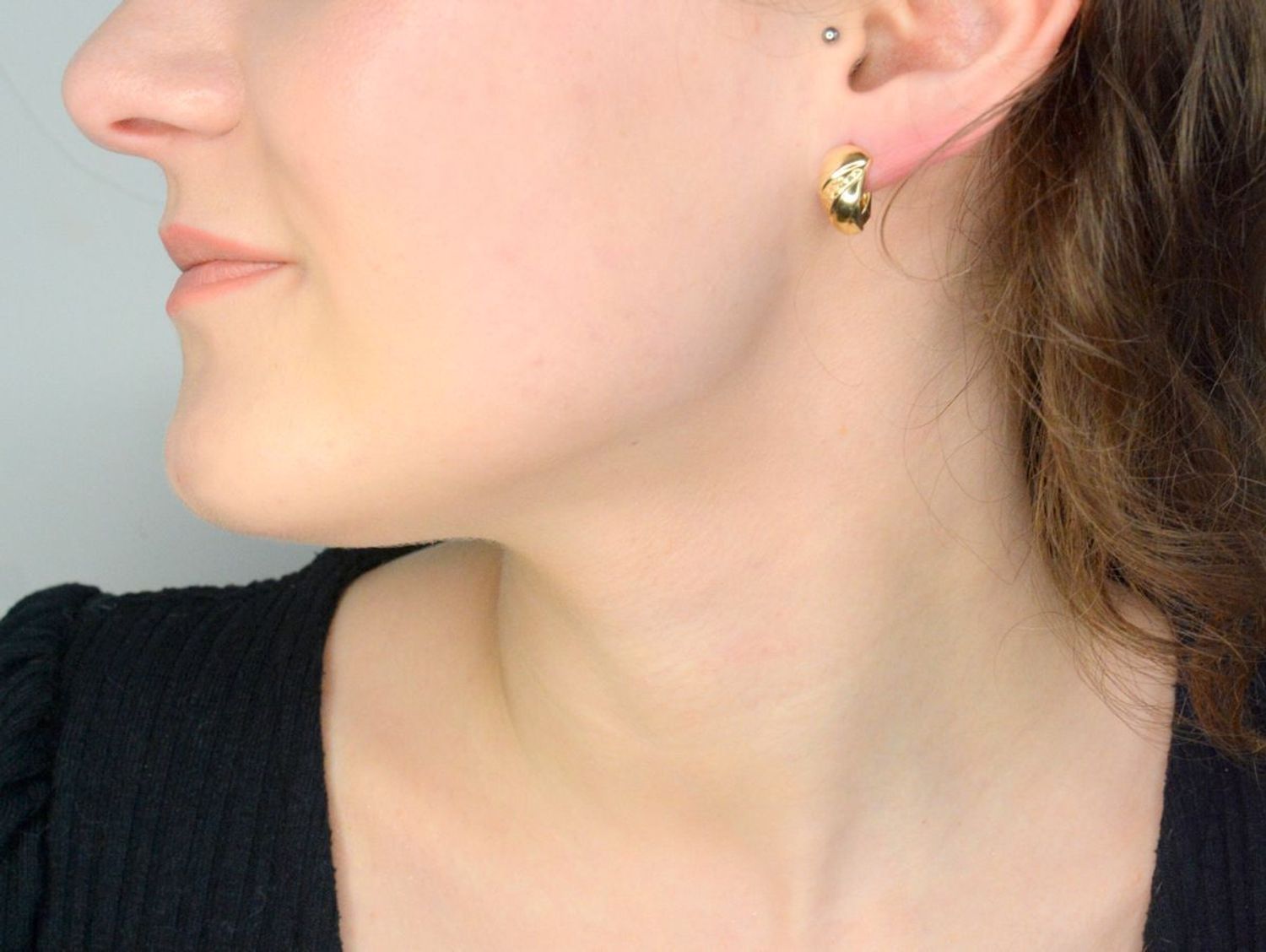 Kolczyki złote damskie próba 585 grawerowane, DIA-KLC-12075-585 (2).jpg