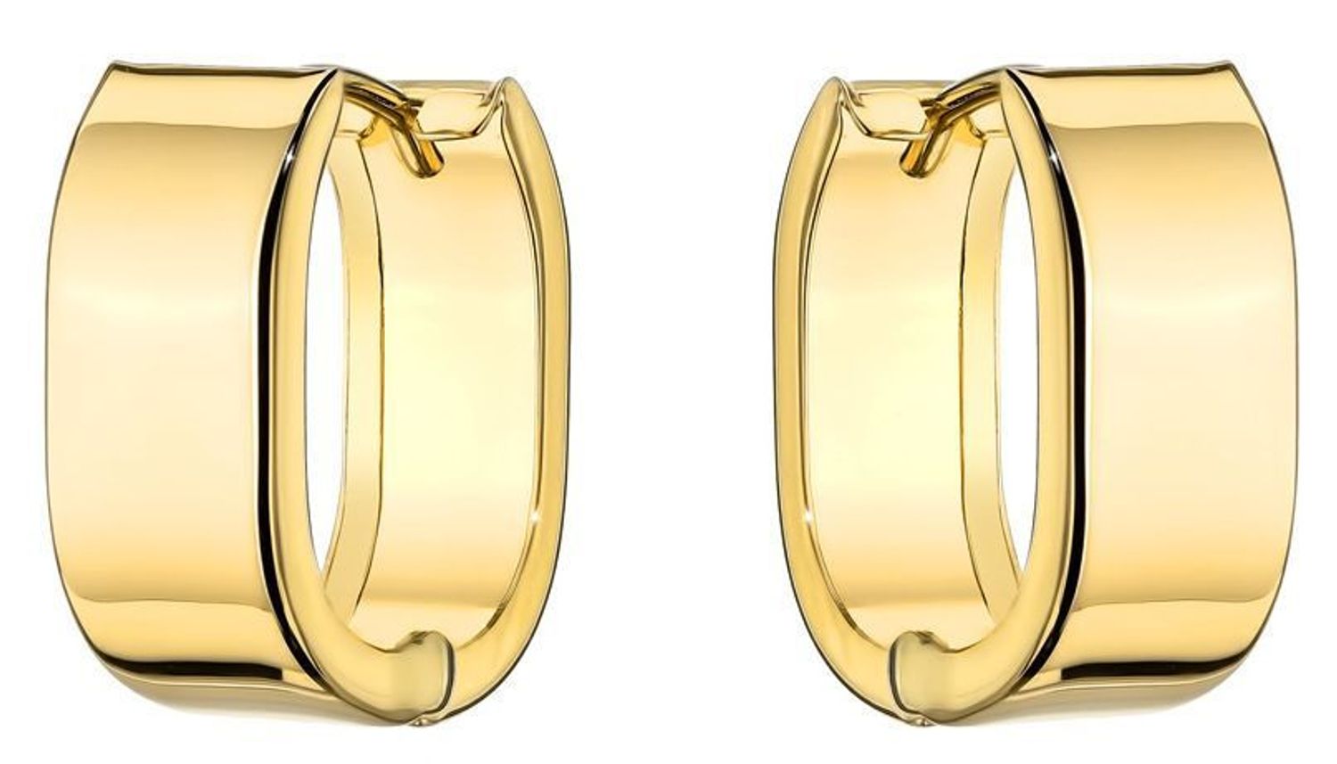 Kolczyki złote prostokątne próba 585, DIA-KLC-12084-585 Złote kolczyki wykonane z najwyższej jakości żółtego złota, próby 585. Kolczyki w formie kół prostokątnych. Kolczyki złote wiszące idealne na.jpg