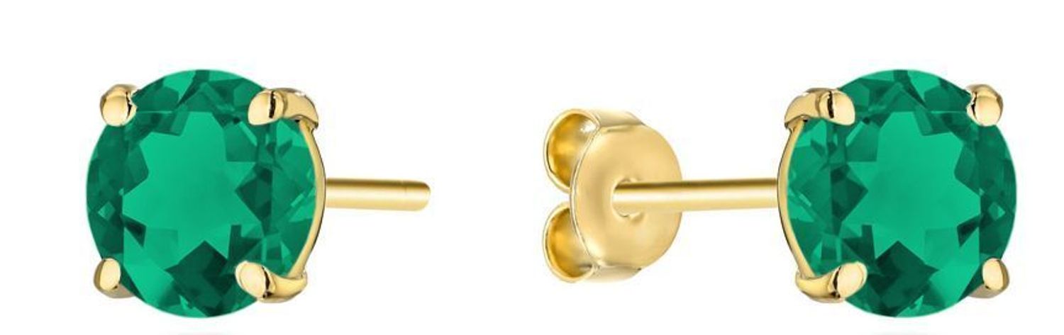 Kolczyki złote zielony kwarc próba 585, DIA-KLC-12125-585 Pięknie oprawione cyrkonie migoczą olśniewającymi kamieniami, tworząc razem z delikatnym złotem niezwykłą kompozycję. Kolczyki pięknie.jpg