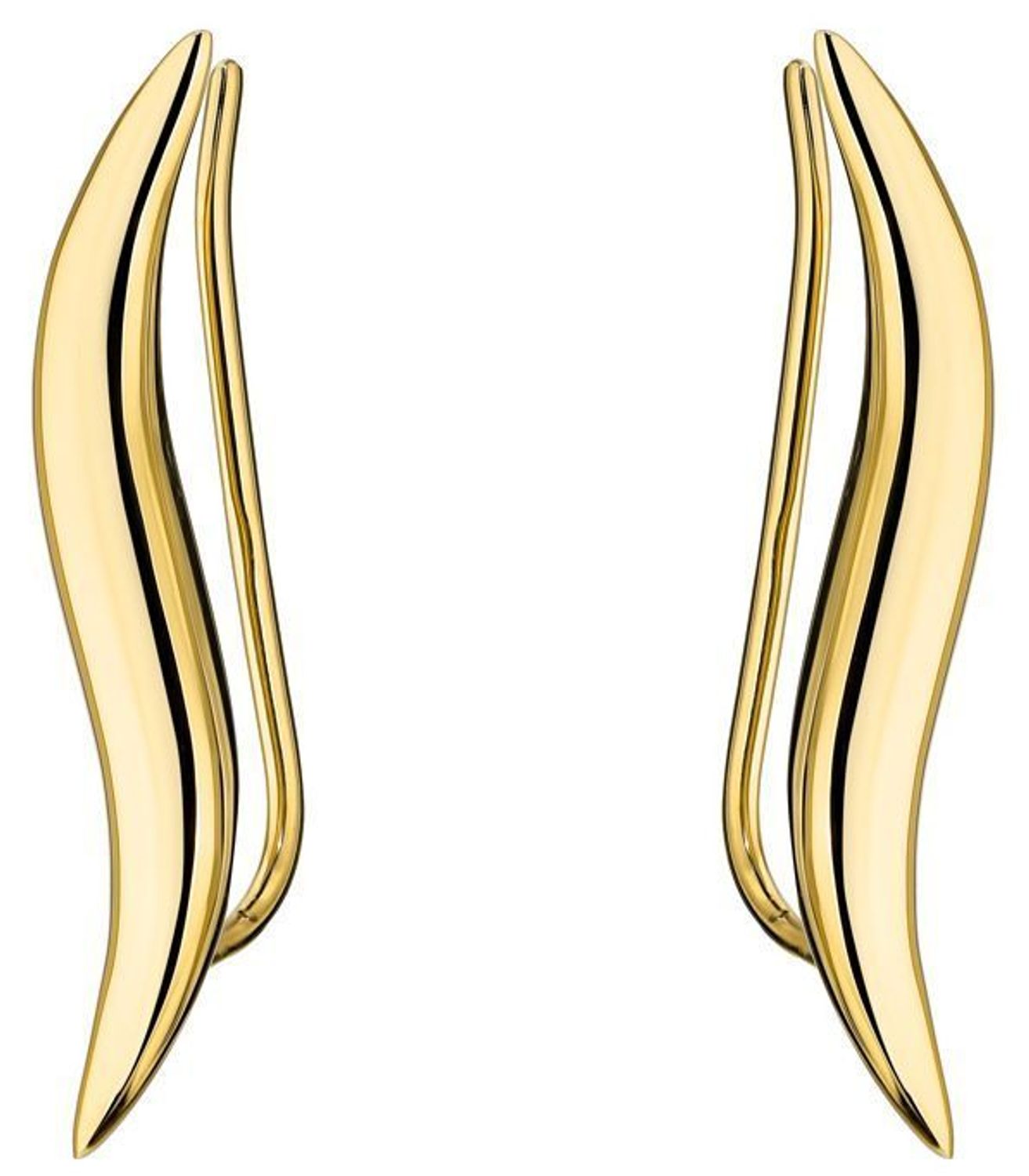 Kolczyki złote nausznice próba 585, DIA-KLC-12160-585 Złote kolczyki zostały wykonane z najwyższej jakości złota próby 585. Złote kolczyki o nowoczesnym wzorze z długim sztyftem nakładane na.jpg