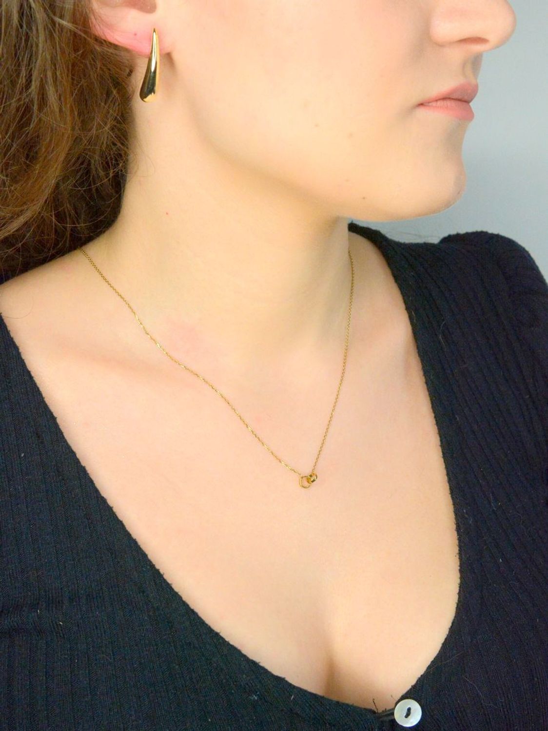 Kolczyki długie łezki pozłacane próba 925, DIA-KLC-12192Z-925 Srebrne kolczyki zostały wykonane z najwyższej jakości srebra próby 925. Idealny prezent dla każdej kobiety. Srebrne kolczyki posiadają1.jpg