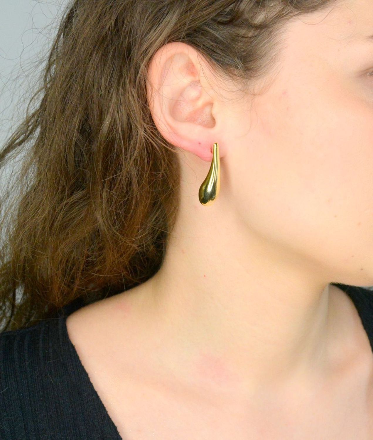 Kolczyki wiszące łezki pozłacane próba 925, DIA-KLC-12193Z-925 Srebrne kolczyki zostały wykonane z najwyższej jakości srebra próby 925. Idealny prezent dla każdej kobiety.1.jpg