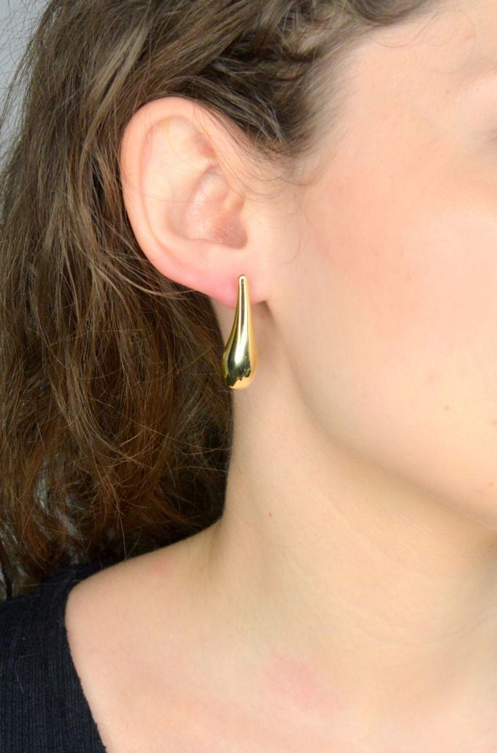 Kolczyki wiszące łezki pozłacane próba 925, DIA-KLC-12193Z-925 Srebrne kolczyki zostały wykonane z najwyższej jakości srebra próby 925. Idealny prezent dla każdej kobiety.1.jpg