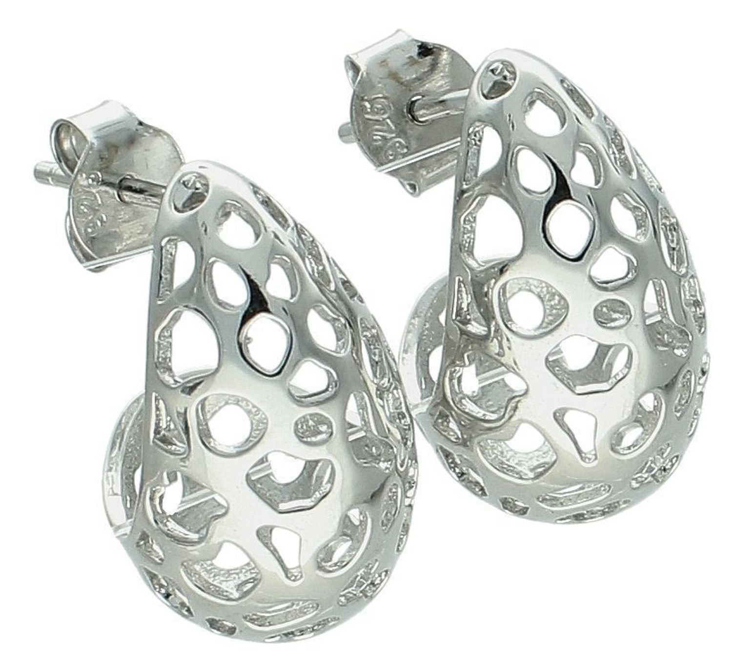 Kolczyki srebrne ażurowe łezki pr 925, DIA-KLC-12196-925 Srebrne kolczyki łezki zostały wykonane z najwyższej jakości srebra próby 925, ozdobione ażurem. Idealny prezent dla każdej kobiety.1.jpg
