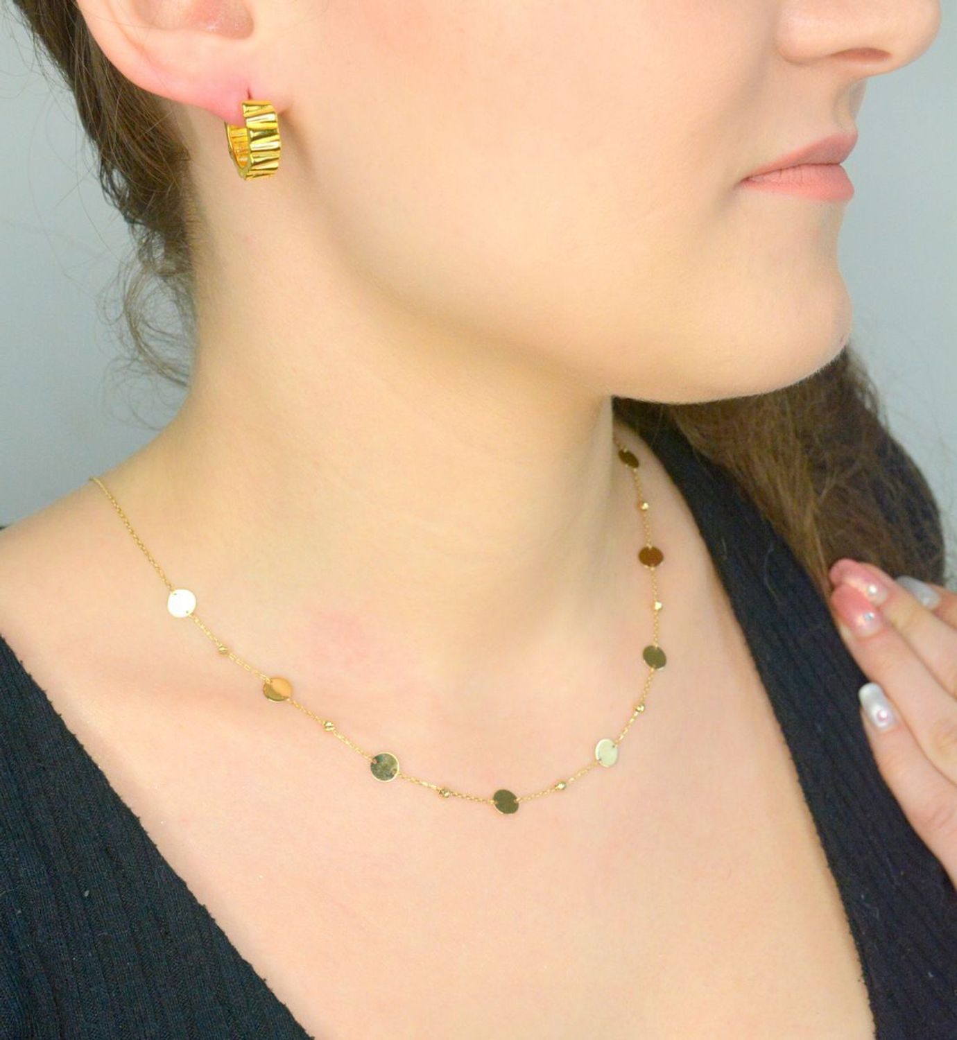 Srebrne kolczyki damskie 925 kółka pozłacane na zatrzask DIA-KLC-12199Z-925. Srebrne kolczyki damskie. Klasyczne srebrne kółka. Kolczyki srebrne pokryte złotem. Kolczyki damskie na prezent.1.jpg