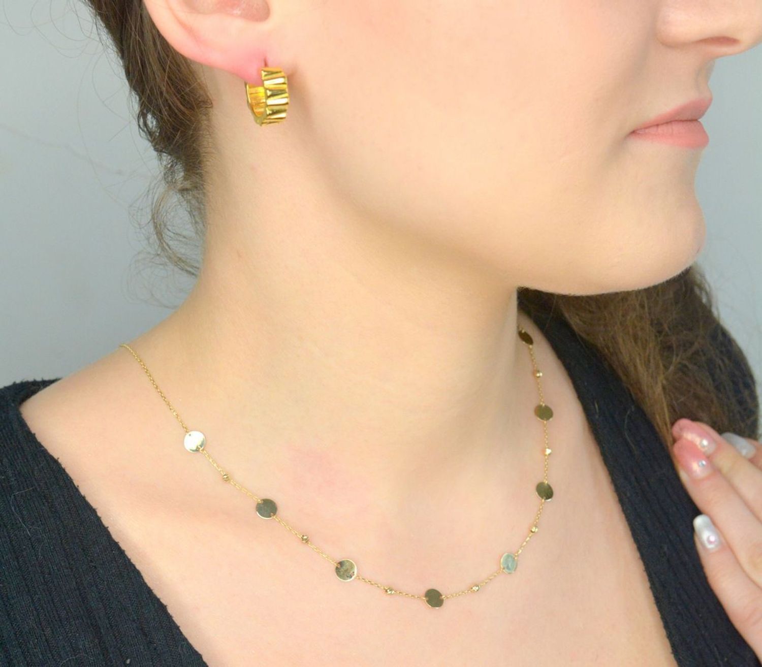 Srebrne kolczyki damskie 925 kółka pozłacane na zatrzask DIA-KLC-12199Z-925. Srebrne kolczyki damskie. Klasyczne srebrne kółka. Kolczyki srebrne pokryte złotem. Kolczyki damskie na prezent.1.jpg