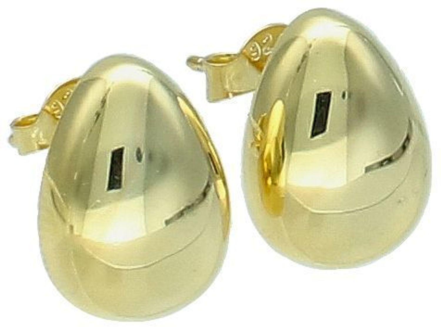 Kolczyki srebrne pozłacane łezki pr 925, DIA-KLC-12200Z-925 Srebrne kolczyki w kształcie łezki zostały wykonane z najwyższej jakości srebra próby 925. Idealny prezent dla każdej kobiety1.jpg