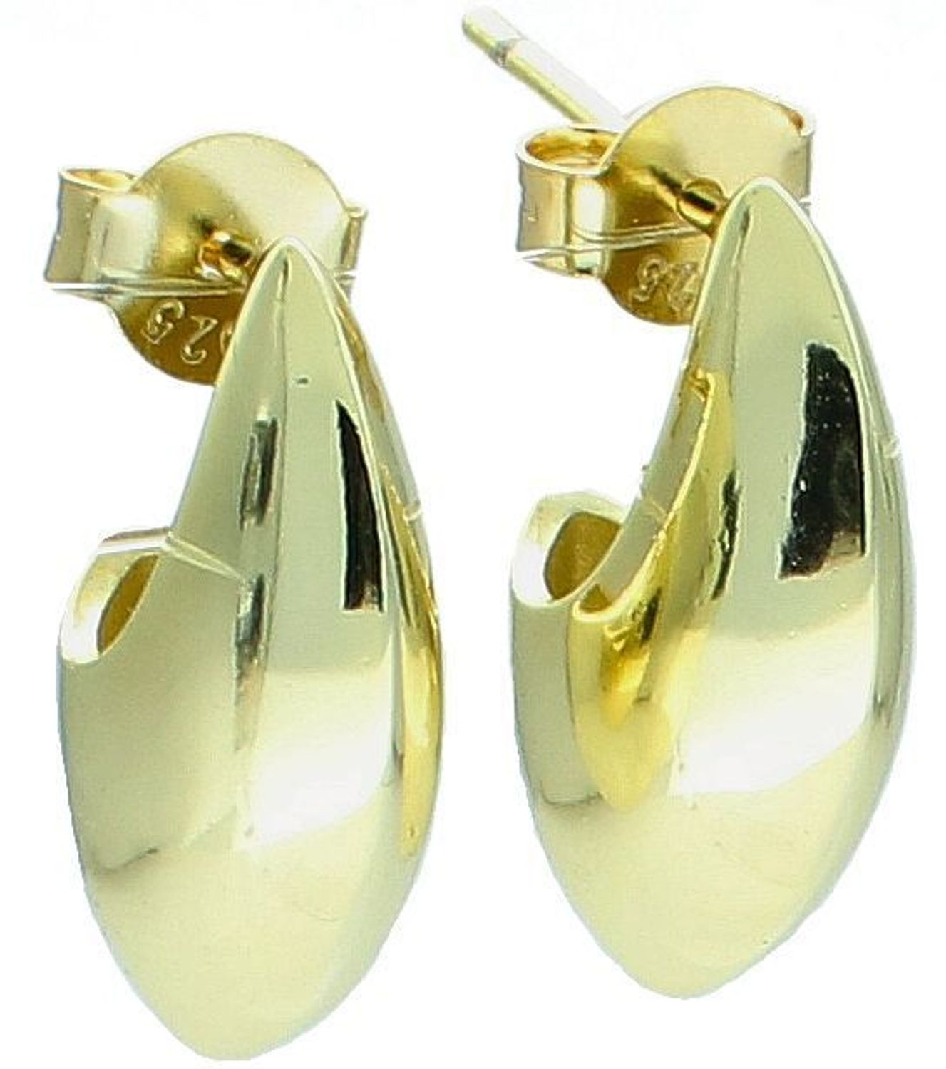 Kolczyki srebrne pozłacane łezki pr 925, DIA-KLC-12201Z-925  Srebrne kolczyki zostały wykonane z najwyższej jakości srebra próby 925. Idealny prezent dla każdej kobiety. Srebrne kolczyki posiadają1.jpg