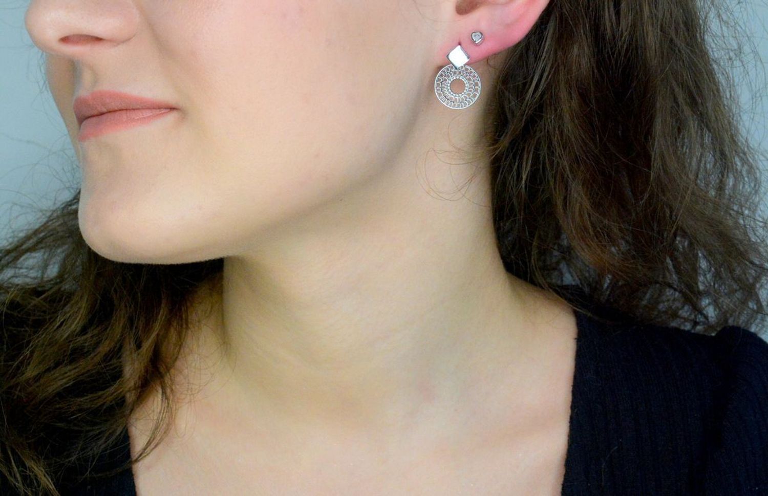 Kolczyki srebrne kółeczko ażurowe próba 925, DIA-KLC-12207-925....jpg