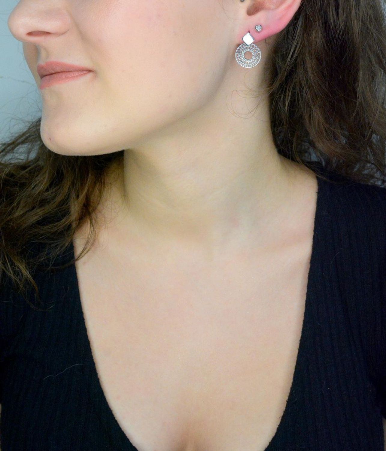 Kolczyki srebrne kółeczko ażurowe próba 925, DIA-KLC-12207-925....jpg