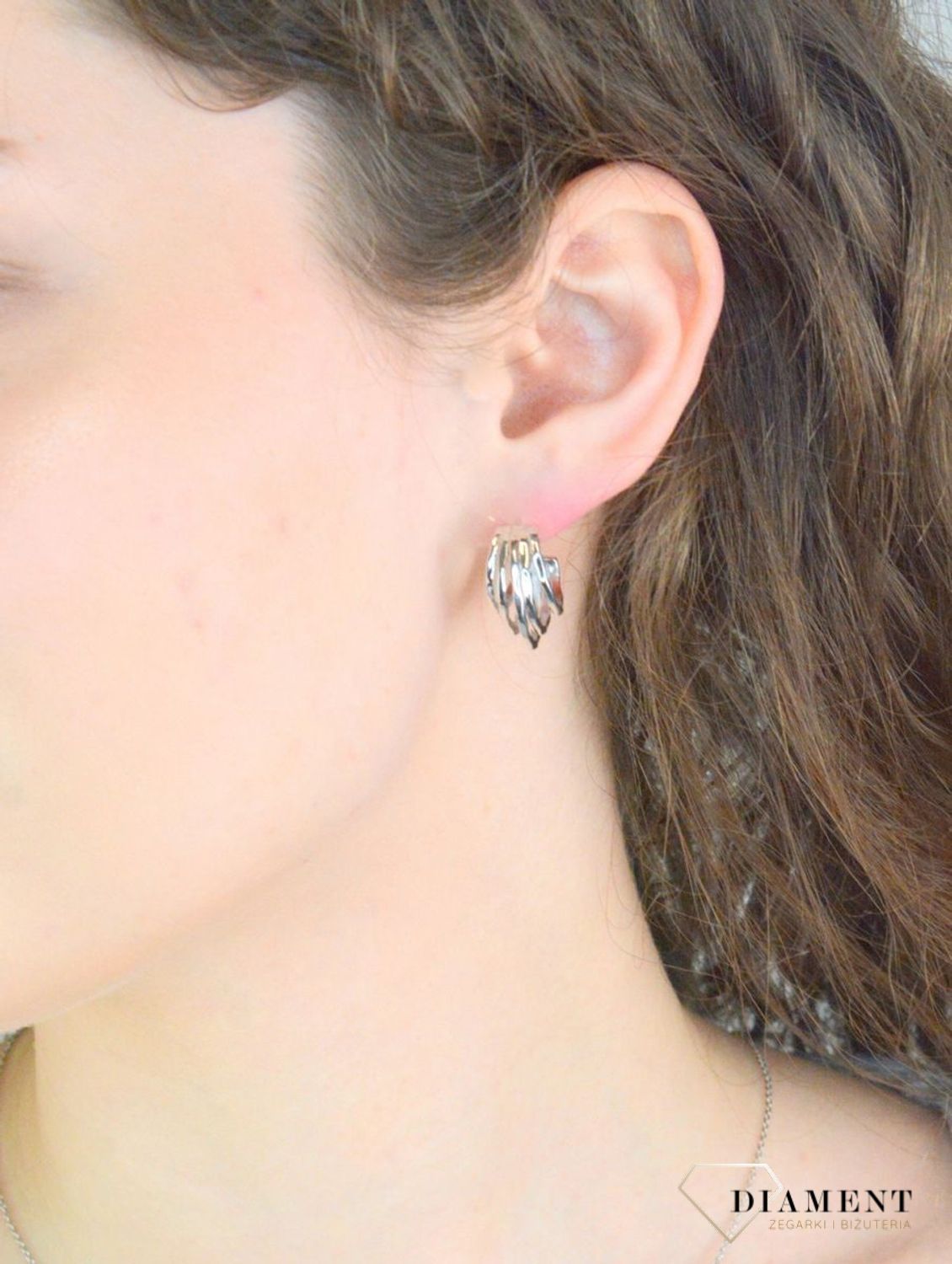 Kolczyki srebrne koła pięć elementów pr 925, DIA-KLC-12209-925 Srebrne kolczyki koła zostały wykonane z najwyższej jakości srebra próby 925. Idealny prezent dla każdej kobiety1.jpg