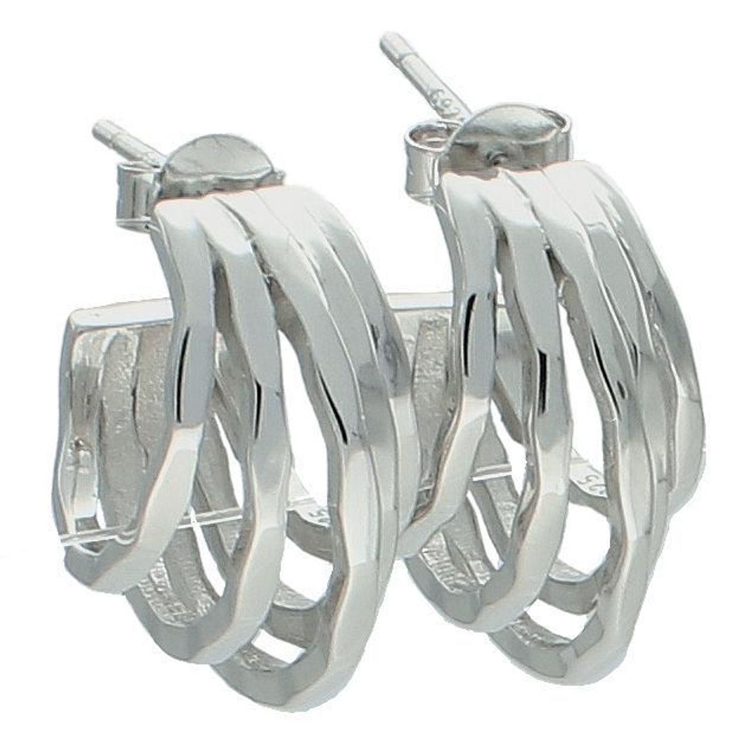 Kolczyki srebrne koła pięć elementów pr 925, DIA-KLC-12209-925 Srebrne kolczyki koła zostały wykonane z najwyższej jakości srebra próby 925. Idealny prezent dla każdej kobiety1.jpg