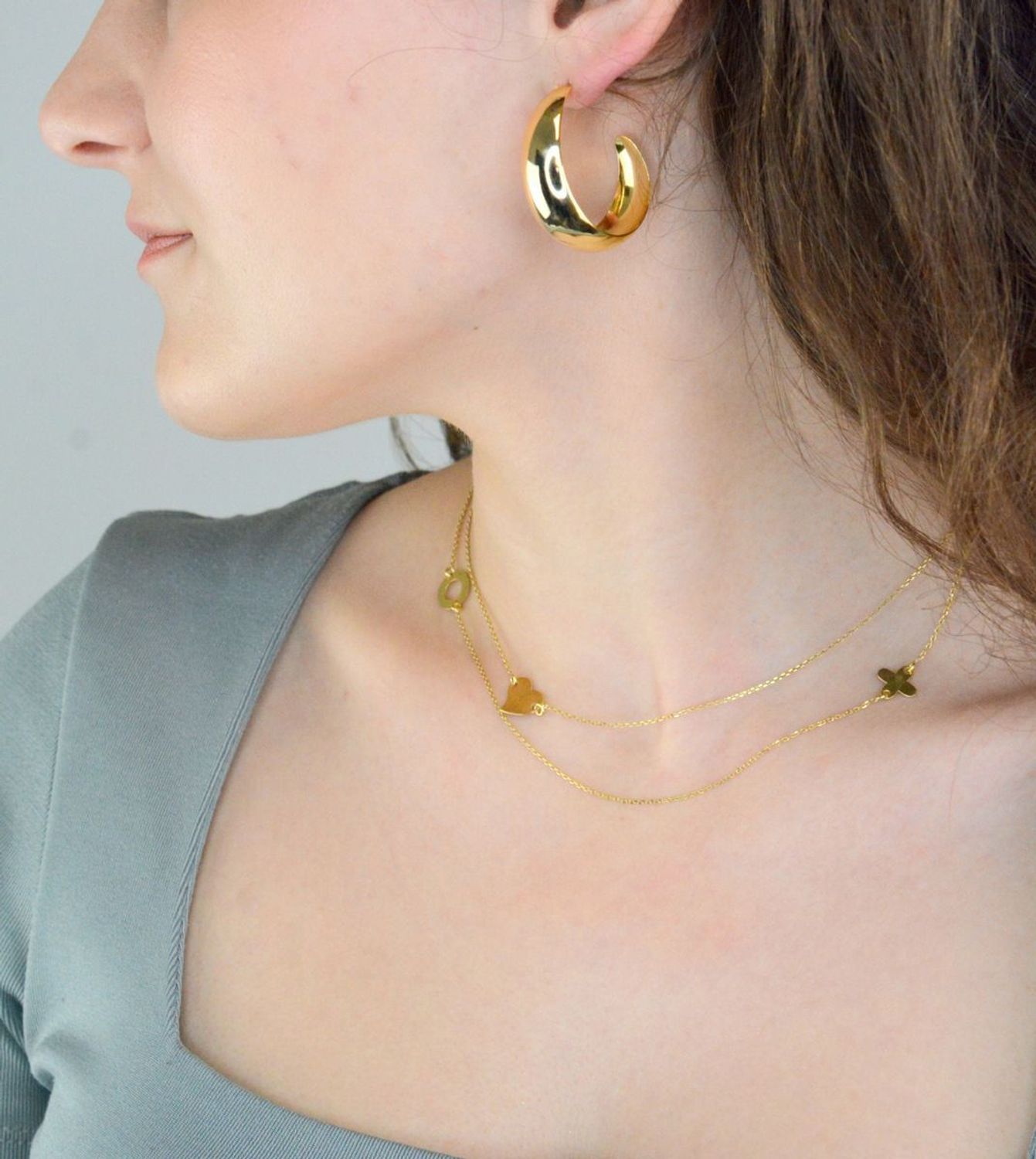 Kolczyki srebrne koła pozłacane pr 925, DIA-KLC-12211Z-925 Takie kolczyki idealnie komponują się z blaskiem srebra pozłacanego. Kolczyki wykonane zostały z najwyższej jakości srebra próby 925.1.jpg