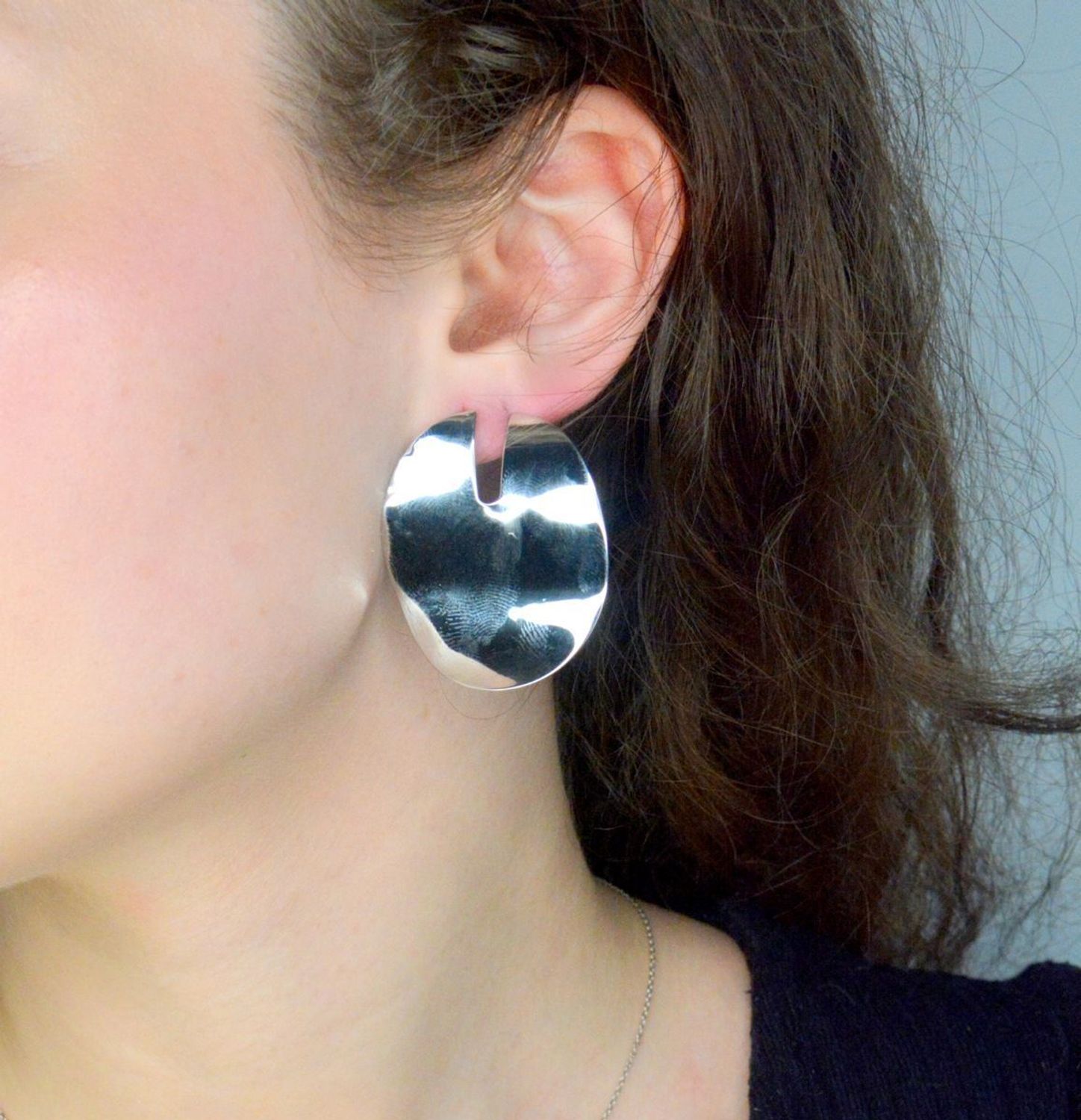 Kolczyki srebrne sztyft owalne blaszki próba 925, DIA-KLC-12215-925.jpg