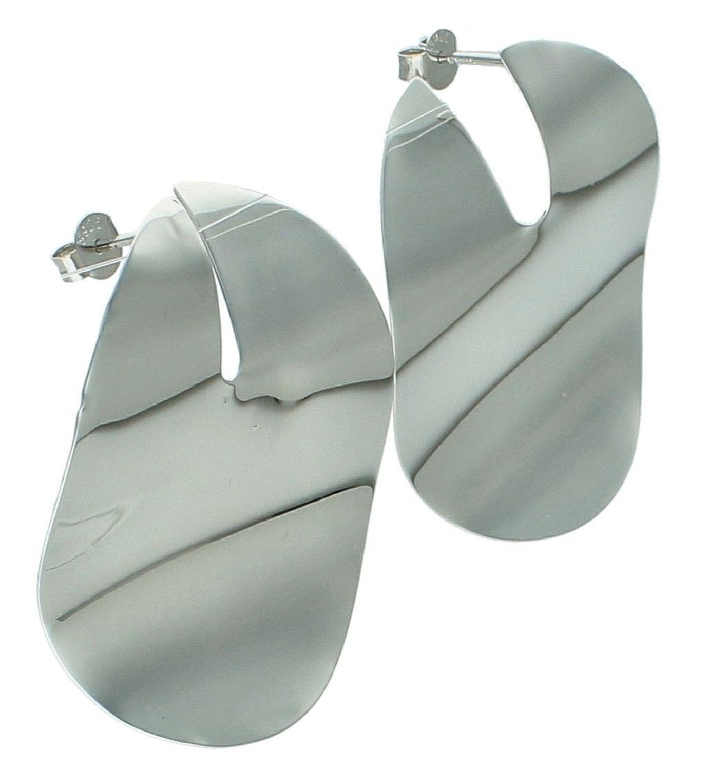 Kolczyki srebrne sztyft owalne blaszki próba 925, DIA-KLC-12215-925.jpg