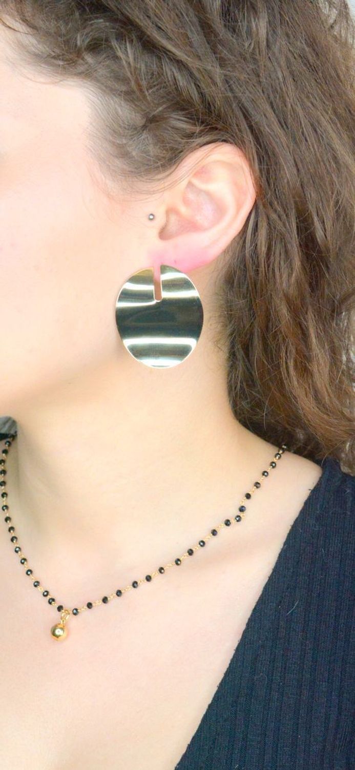 Kolczyki srebrne duże owalne blaszki pr 925, DIA-KLC-12215Z-925 Srebrne kolczyki zostały wykonane z najwyższej jakości srebra próby 925. Idealny prezent dla każdej kobiety1.jpg