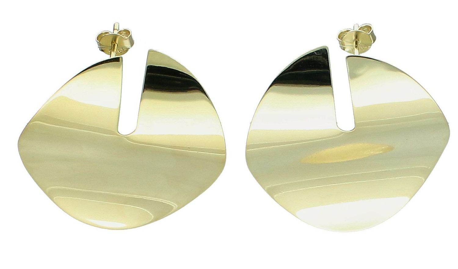 Kolczyki srebrne duże owalne blaszki pr 925, DIA-KLC-12215Z-925 Srebrne kolczyki zostały wykonane z najwyższej jakości srebra próby 925. Idealny prezent dla każdej kobiety1.jpg