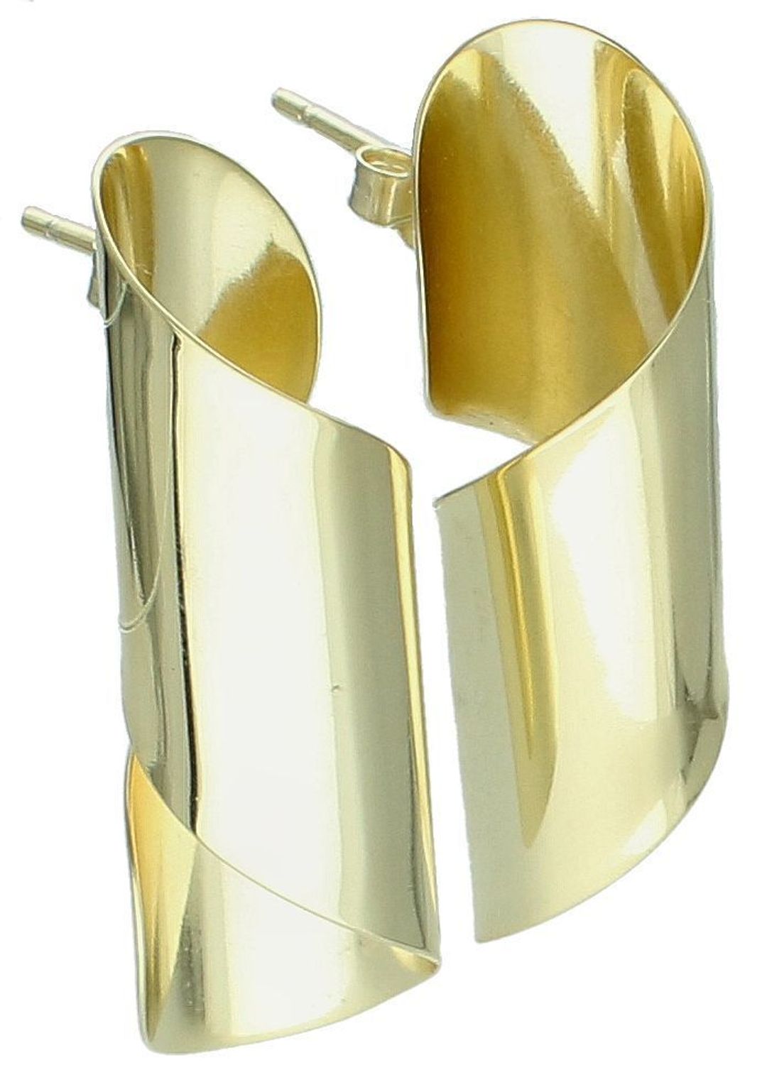 Kolczyki srebrne pozłacane rurki pr 925, DIA-KLC-12217Z-925  Srebrne kolczyki zostały wykonane z najwyższej jakości srebra próby 925. Idealny prezent dla każdej kobiety. 1.jpg