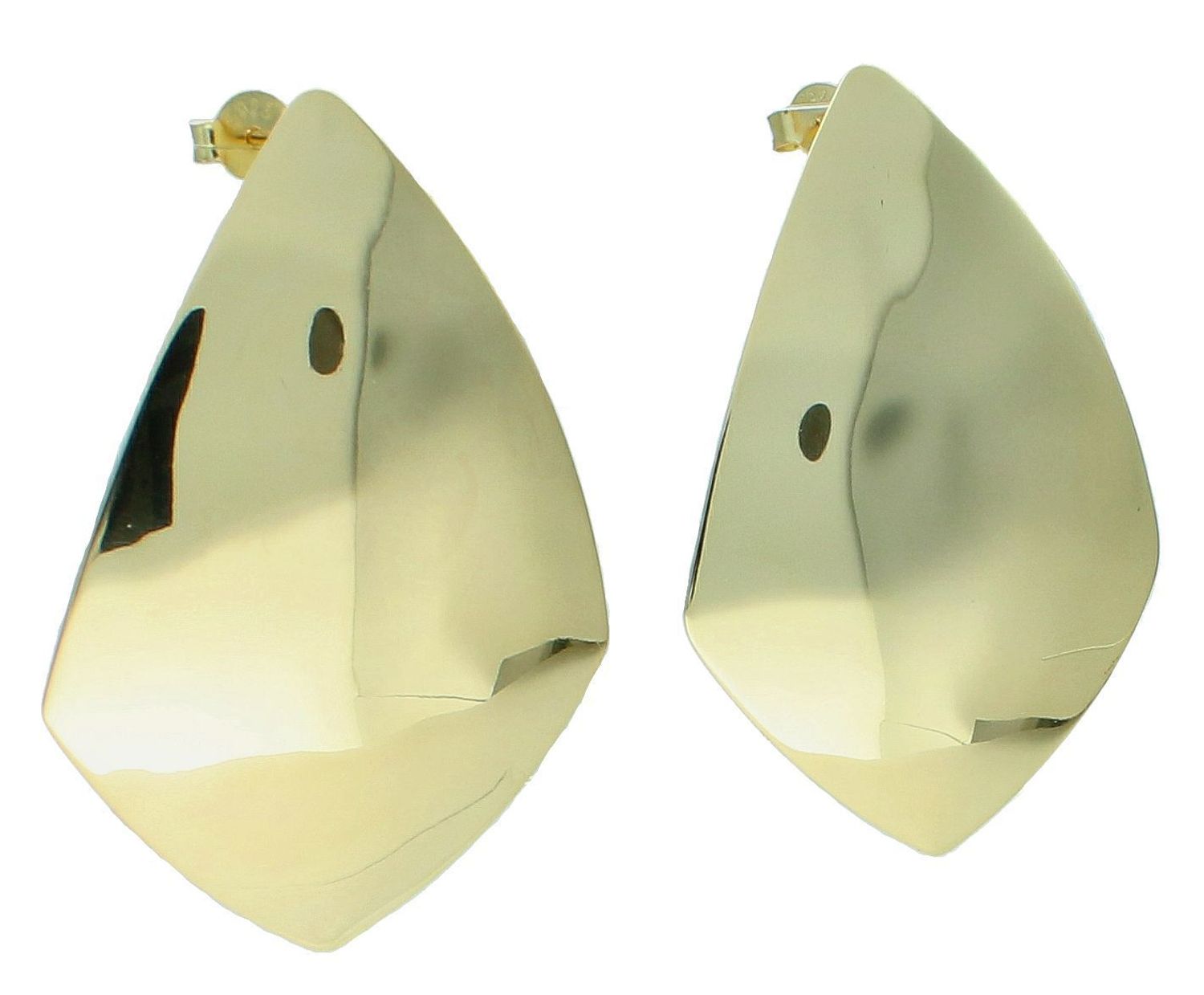 Kolczyki złote duże romby pozłacane próba 925, DIA-KLC-12220Z Srebrne kolczyki zostały wykonane z najwyższej jakości srebra próby 925, pokryte złotem. Idealny prezent dla każdej kobiety.1.jpg