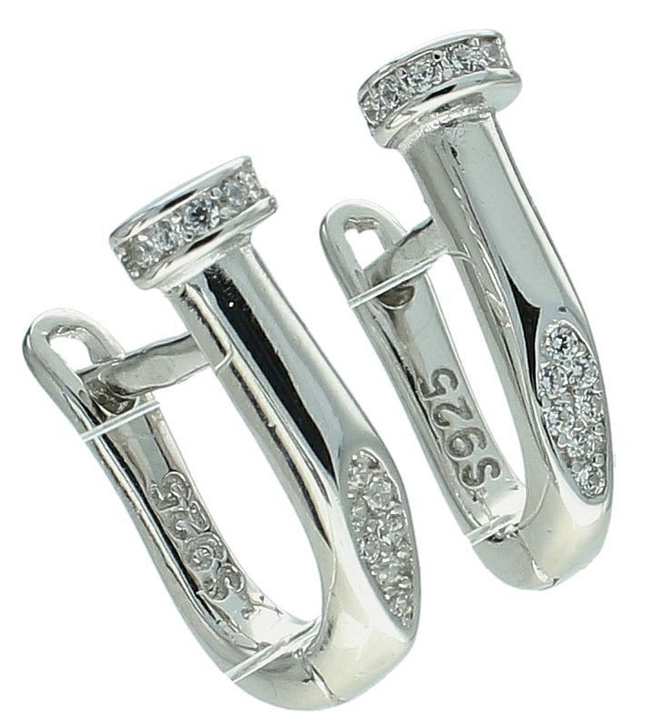 Srebrne kolczyki damskie 925 gwóźdź ala cartier DIA-KLC-12249-925. Srebrne kolczyki damskie. Kolczyki srebrne angielskie. Srebrne kolczyki z cyrkonią. Kolczyki srebrne na prezent.1.jpg