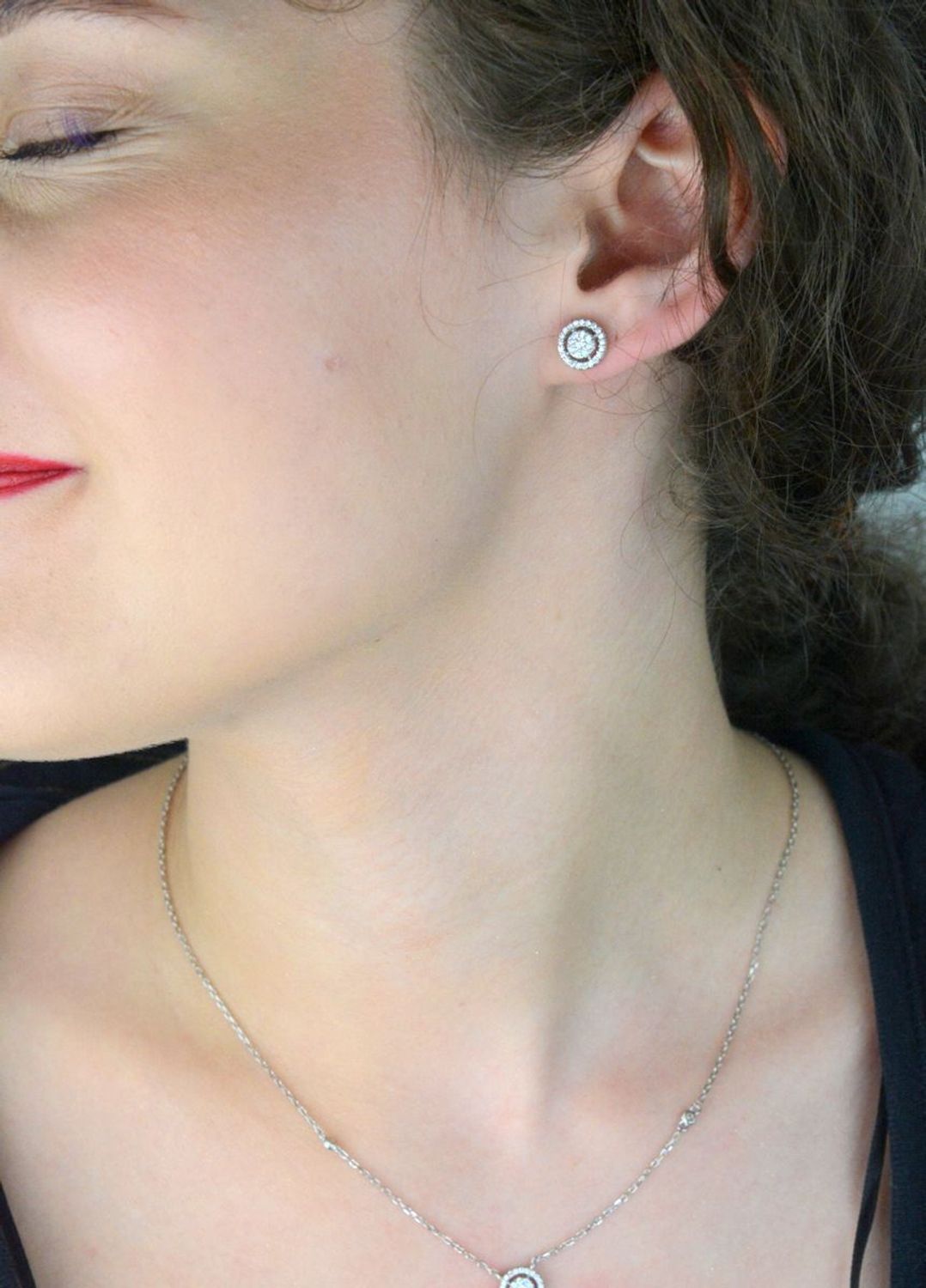 Srebrne kolczyki damskie 925 kółeczka z cyrkonią na sztyft DIA-KLC-12252-925.jpg