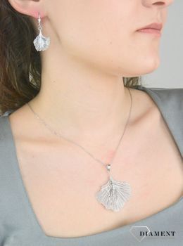 olczyki srebrne liście próba 925, DIA-KLC-12370-925 Srebrne kolczyki zostały wykonane z najwyższej jakości srebra próby 925. 88.JPG