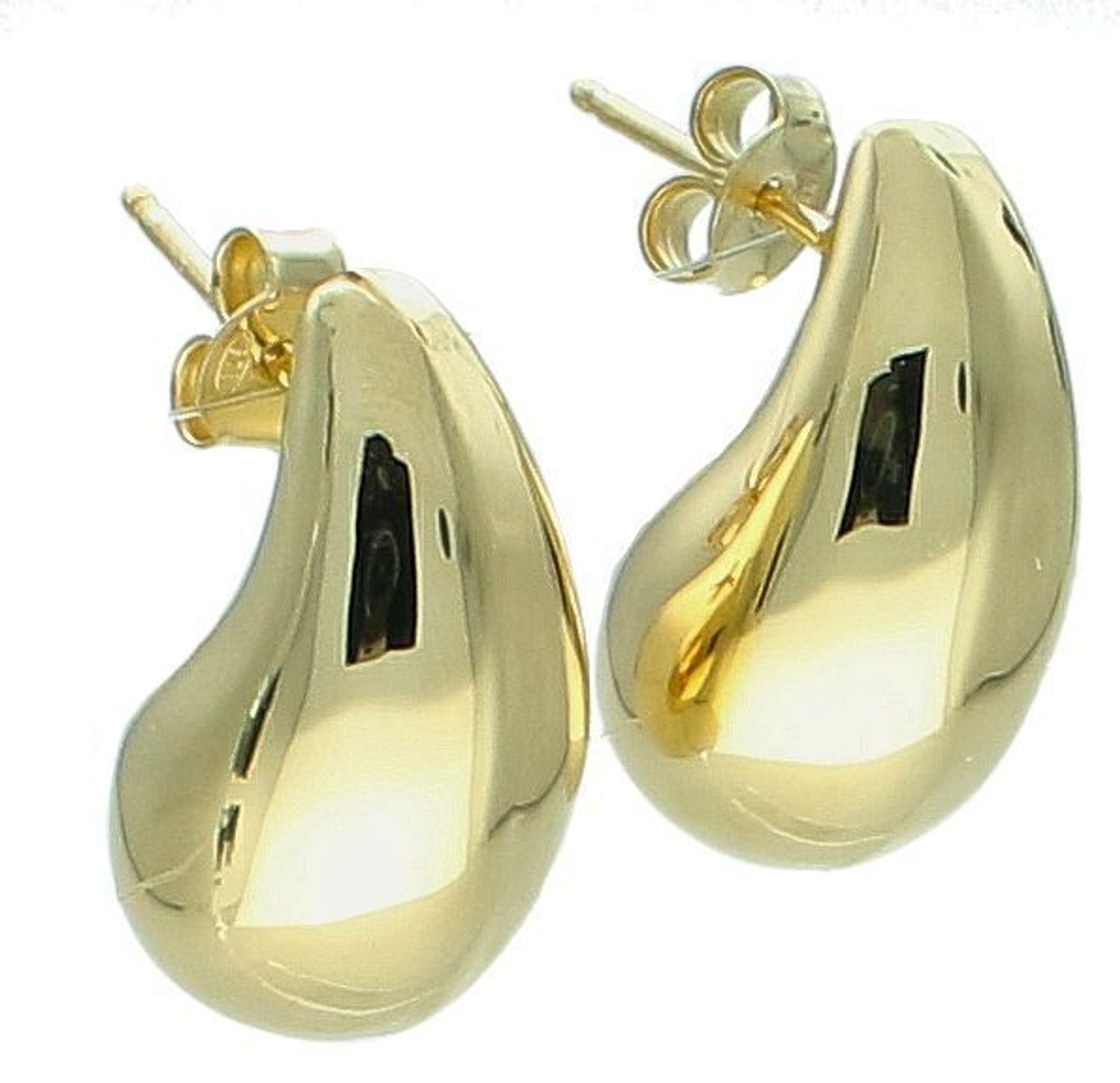 Kolczyki srebrne pozłacane łezki pr 925, DIA-KLC-12395-925 Srebrne kolczyki w kształcie modnej łezki zostały wykonane z najwyższej jakości srebra próby 925. Idealny prezent dla każdej kobiety.1.jpg