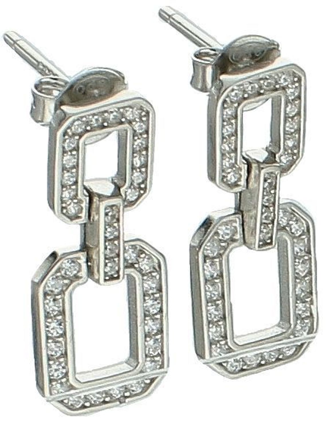 Kolczyki srebrne z cyrkoniami pr 925, DIA-KLC-12402-925 Srebrne kolczyki zostały wykonane z najwyższej jakości srebra próby 925. Idealny prezent dla każdej kobiety1.jpg