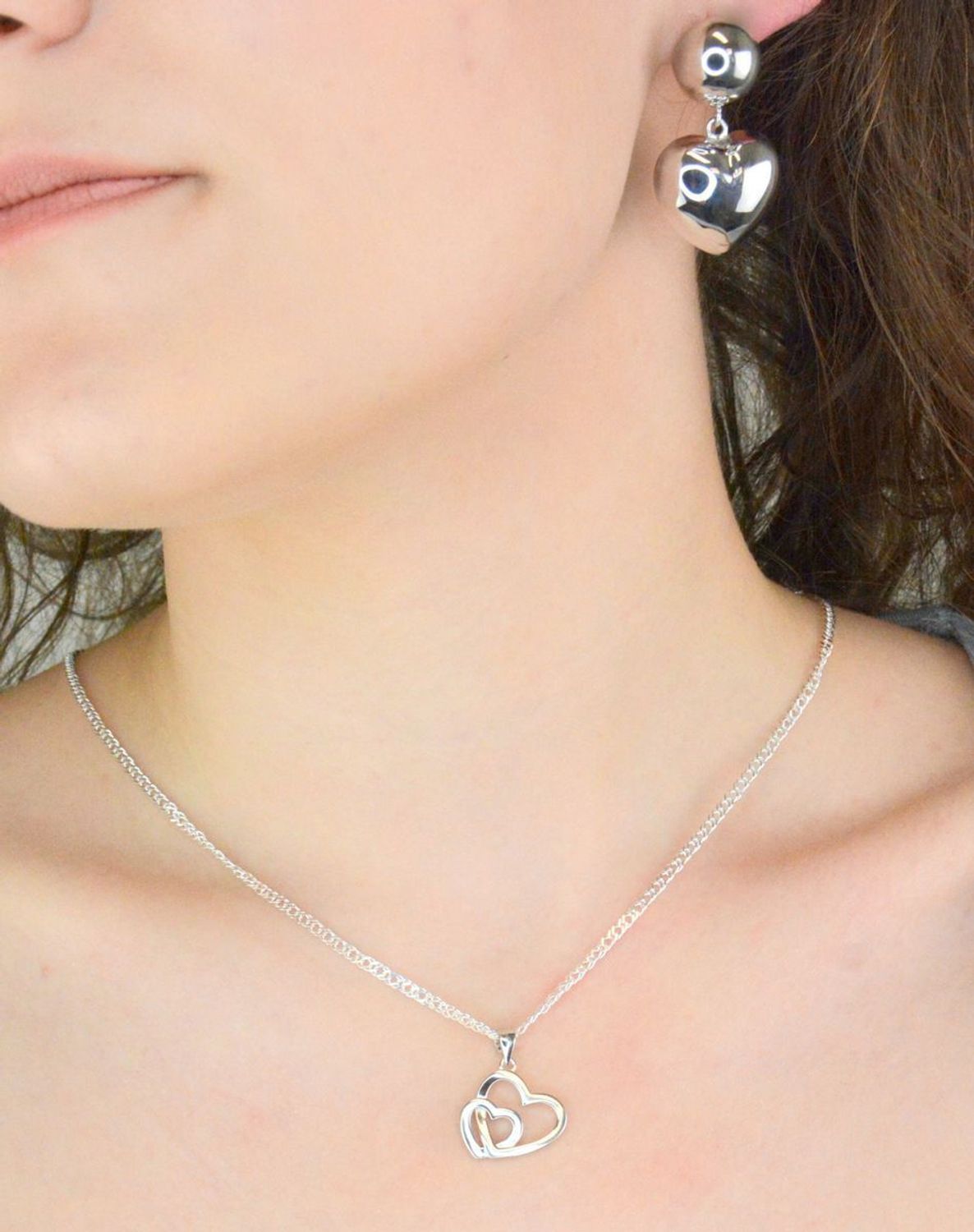 Kolczyki srebrne wiszące serca pr 925, DIA-KLC-12416-925 Srebrne kolczyki wiszące serca zostały wykonane z najwyższej jakości srebra próby 925. Idealny prezent dla każdej kobiety.1.jpg