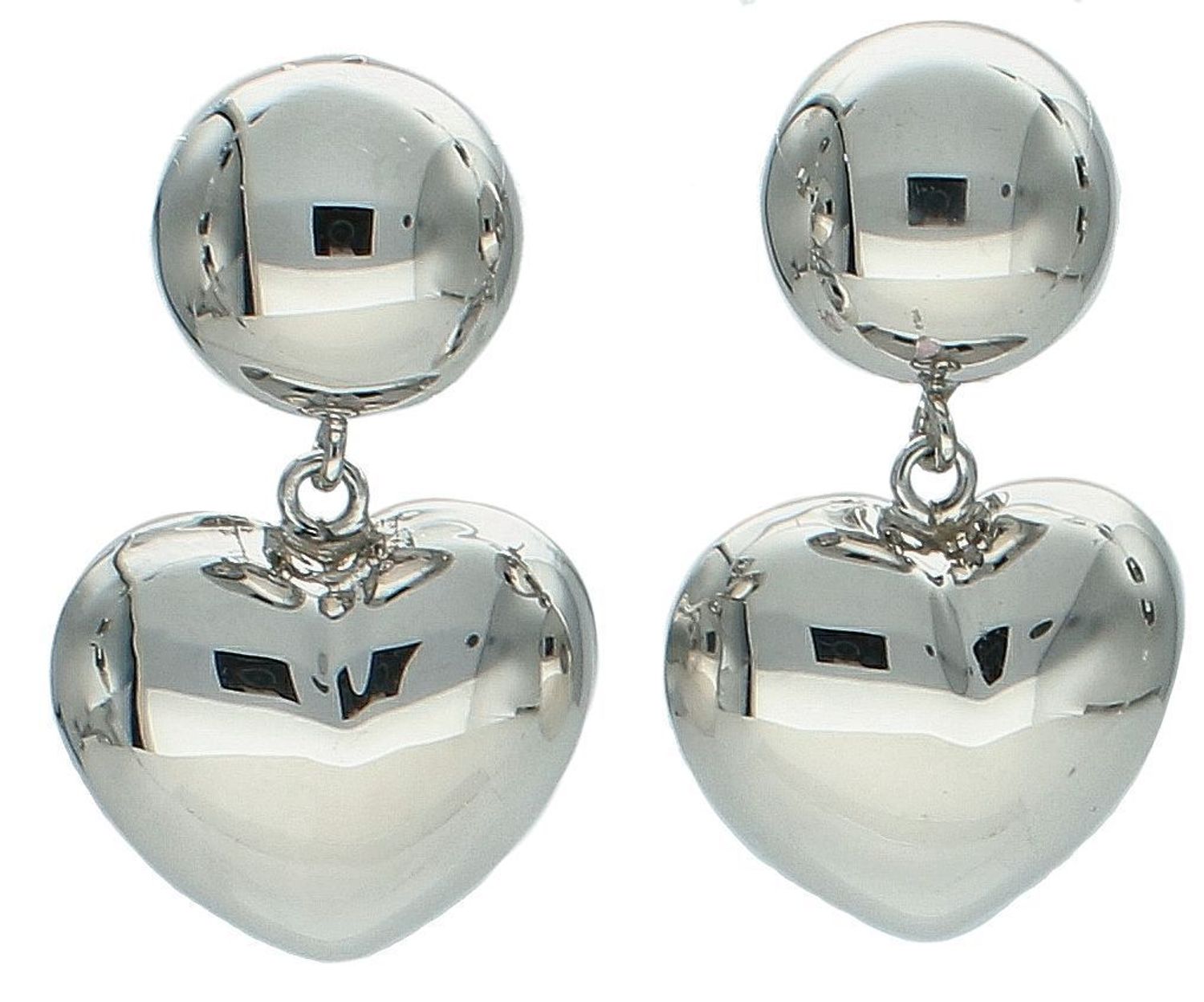 Kolczyki srebrne wiszące serca pr 925, DIA-KLC-12416-925 Srebrne kolczyki wiszące serca zostały wykonane z najwyższej jakości srebra próby 925. Idealny prezent dla każdej kobiety.1.jpg