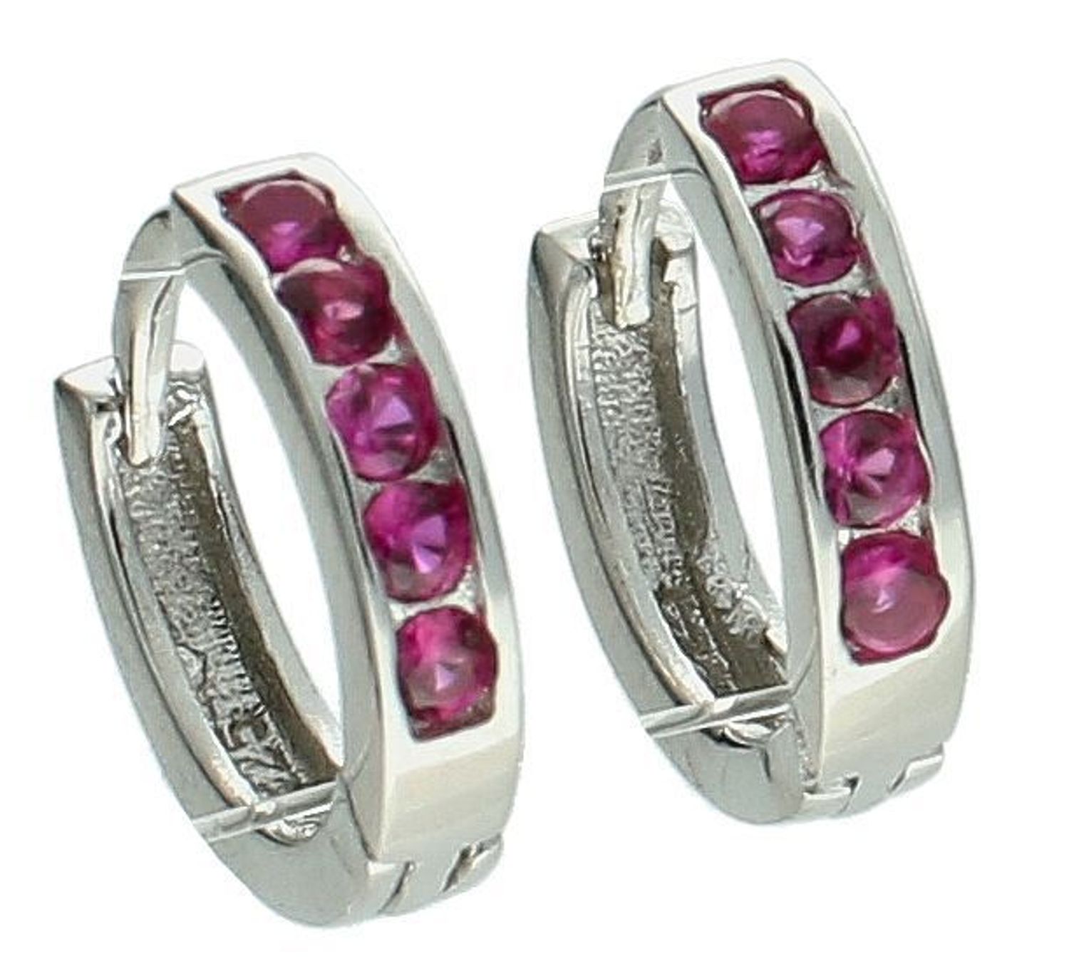 Srebrne kolczyki damskie 925 kółka na zatrzask z różowymi cyrkoniami DIA-KLC-12424-925. Srebrne kolczyki damskie. Klasyczne srebrne kolczyki. Kolczyki kółka srebrne. Kolczyki dziecięce na prezent.1.jpg