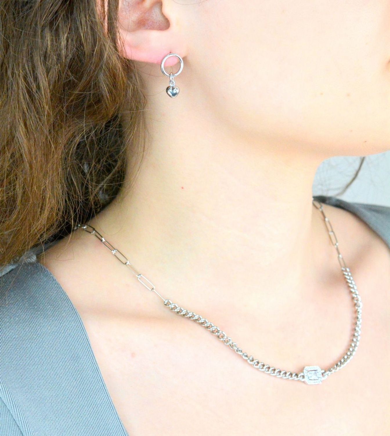 Kolczyki srebrne wiszące serduszka pr 925, DIA-KLC-12425-925 Srebrne kolczyki zostały wykonane z najwyższej jakości srebra próby 925. Idealny prezent dla każdej kobiety.1.jpg