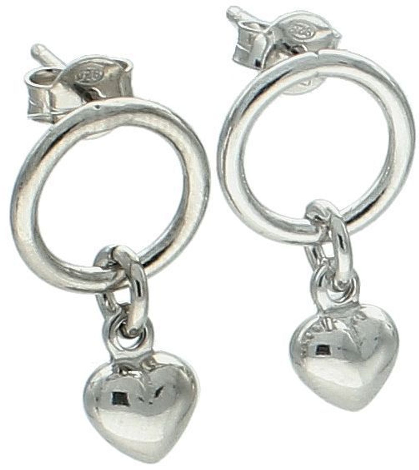 Kolczyki srebrne wiszące serduszka pr 925, DIA-KLC-12425-925 Srebrne kolczyki zostały wykonane z najwyższej jakości srebra próby 925. Idealny prezent dla każdej kobiety.1.jpg