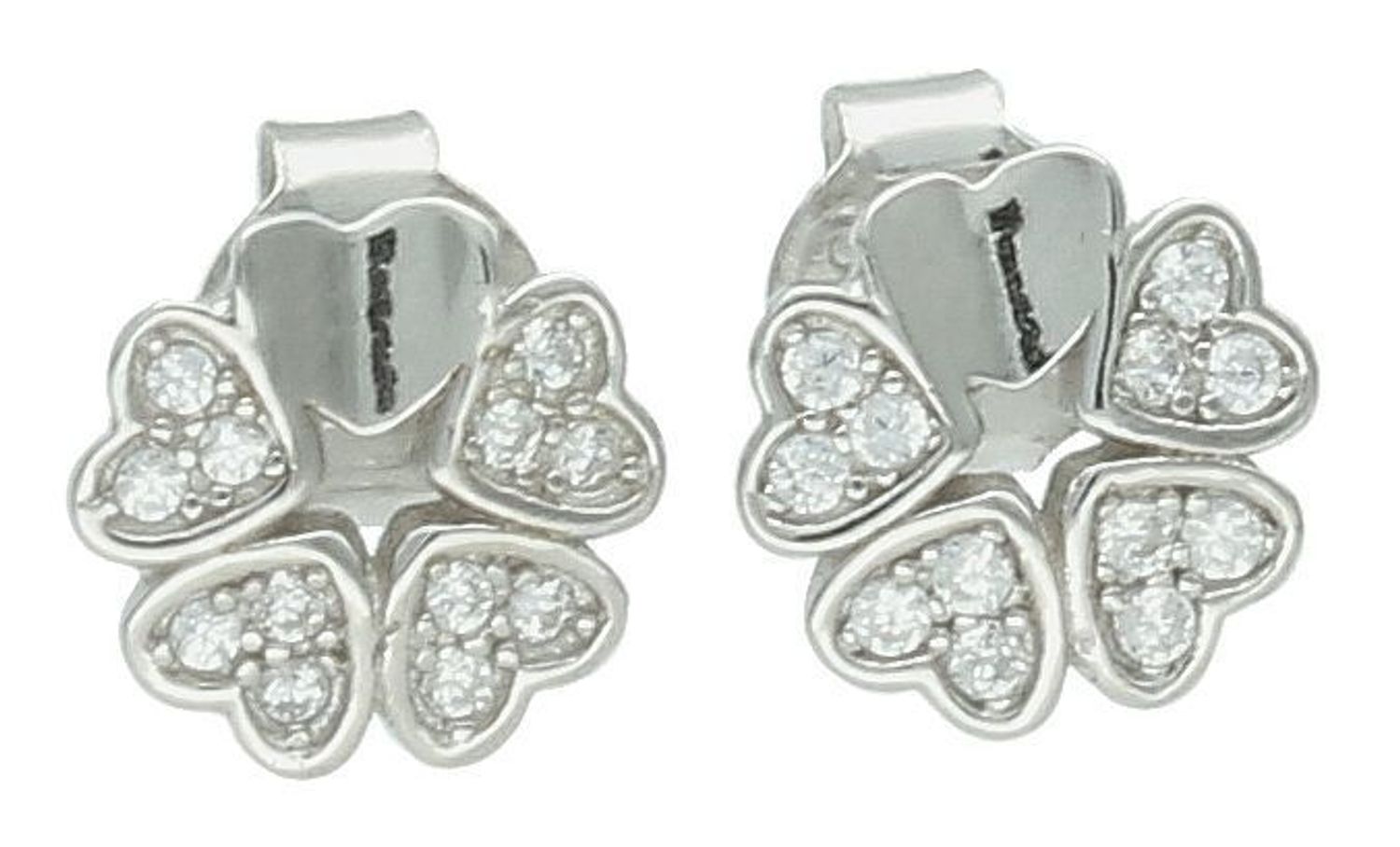 Srebrne kolczyki damskie 925 koniczynki z cyrkoniami na sztyft DIA-KLC-12535-925. Srebrne kolczyki damskie. Srebrne kolczyki na sztyft. Kolczyki srebrne damskie. Kolczyki srebrne na prezent.1.jpg