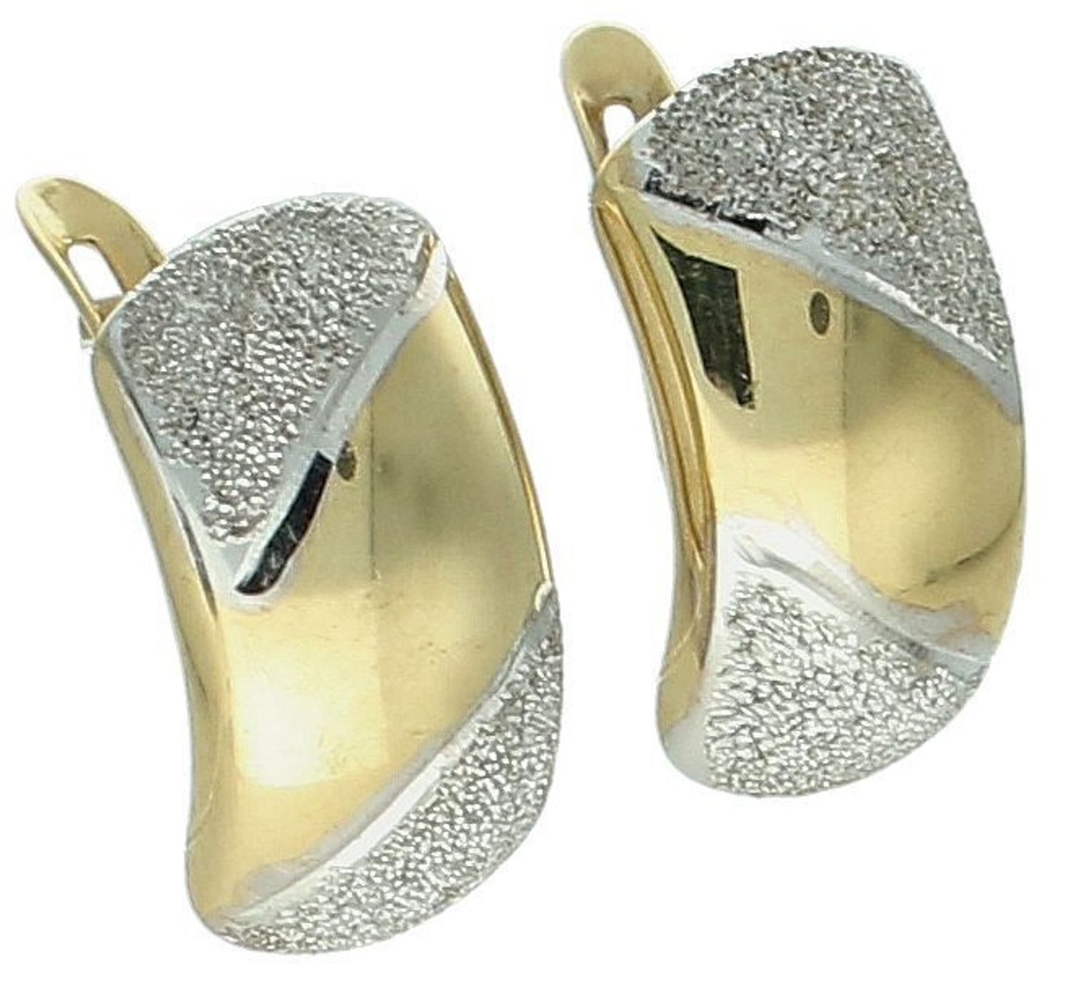 Kolczyki złote zap.ang. zdobione białym złotem pr 585, DIA-KLC-1282-585.jpg