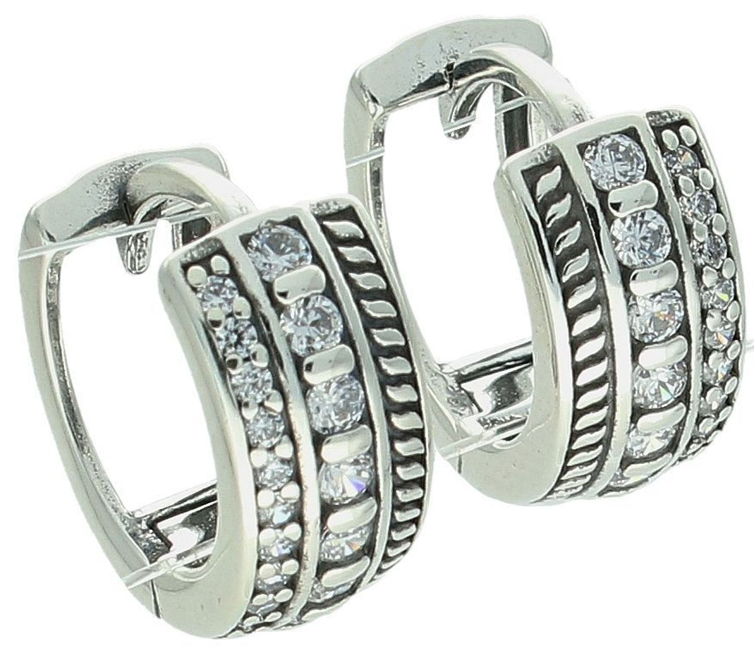 Kolczyki koła z cyrkoniami pr 925, DIA-KLC-12834-925 Kolczyki koła srebrne z cyrkoniami 925. Kolczyki srebrne ozdobione delikatnym wzorkiem. Takie kolczyki idealnie komponują się z blaskiem 1.jpg