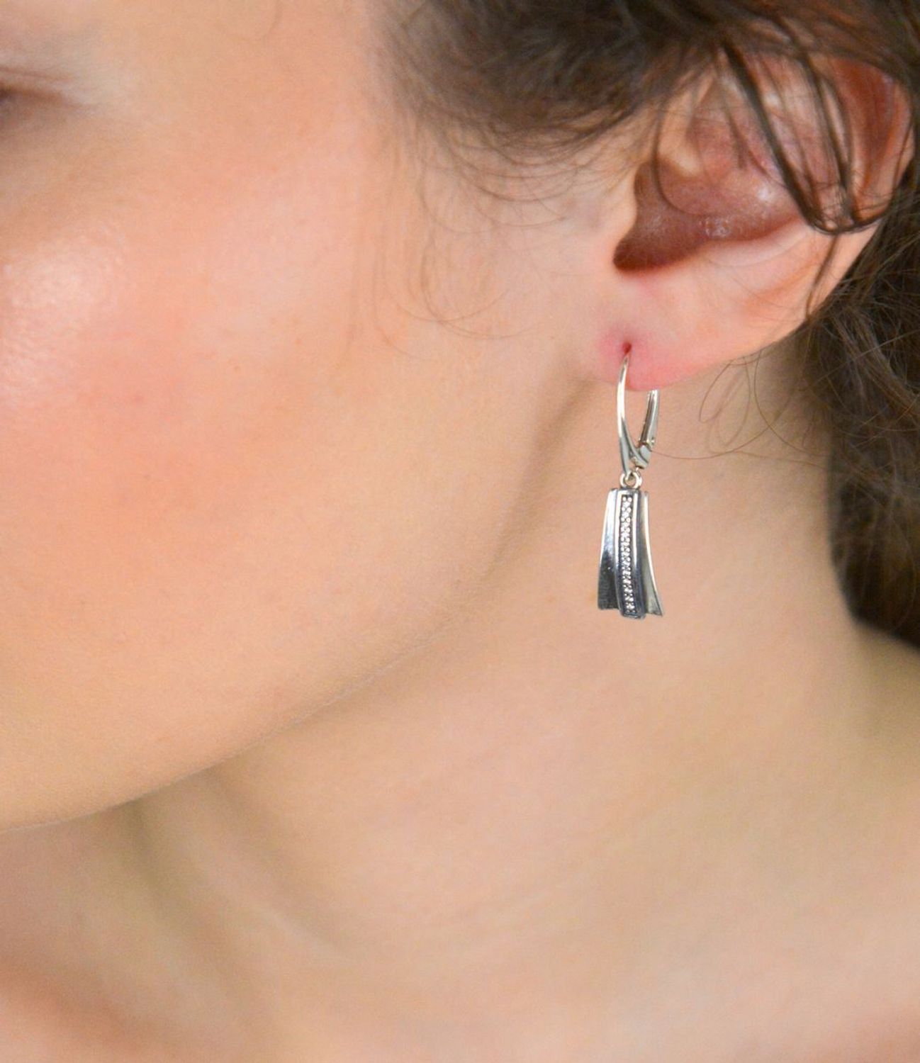 Kolczyki srebrne wiszące blaszki z cyrkoniami pr 925, DIA-KLC-12835-925.jpg