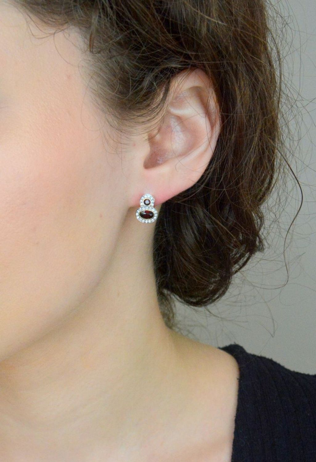 Kolczyki złote rubiny z cyrkoniami złoto 585 DIA-KLC-1285-585 złoto.jpg