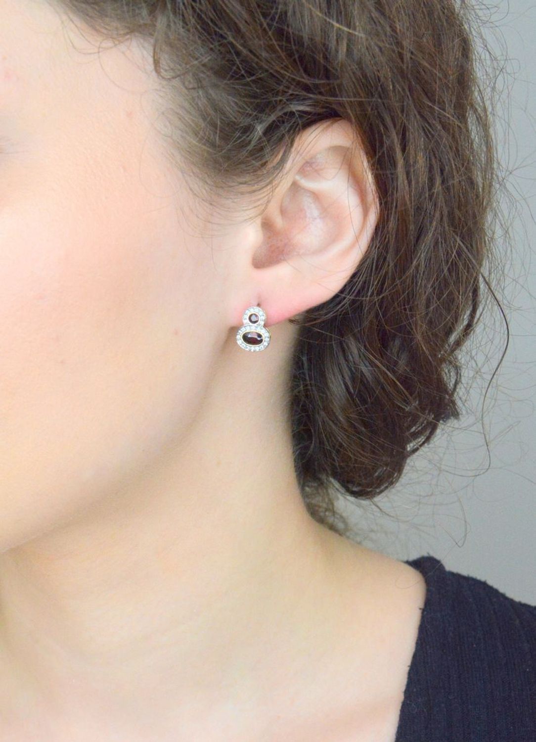 Kolczyki złote rubiny z cyrkoniami złoto 585 DIA-KLC-1285-585 złoto.jpg