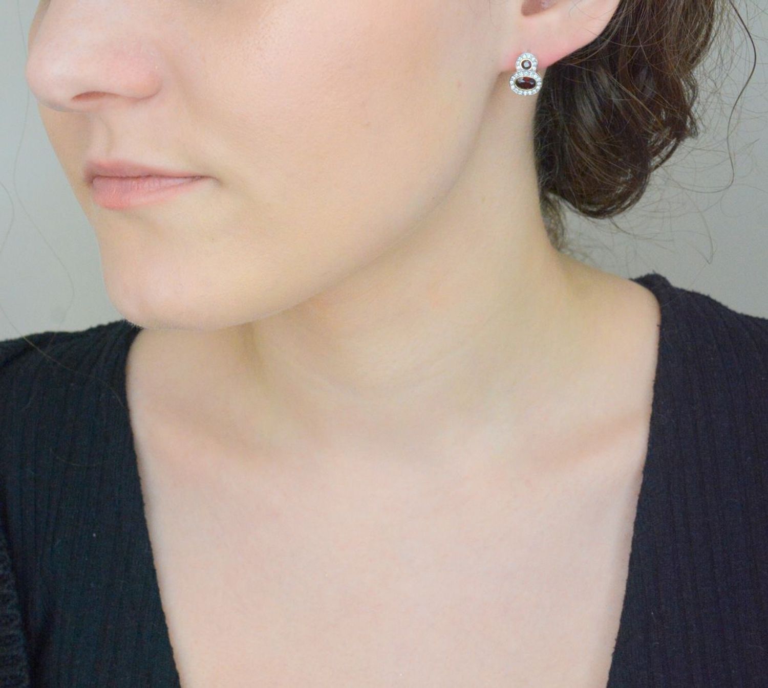 Kolczyki złote rubiny z cyrkoniami złoto 585 DIA-KLC-1285-585 złoto.jpg