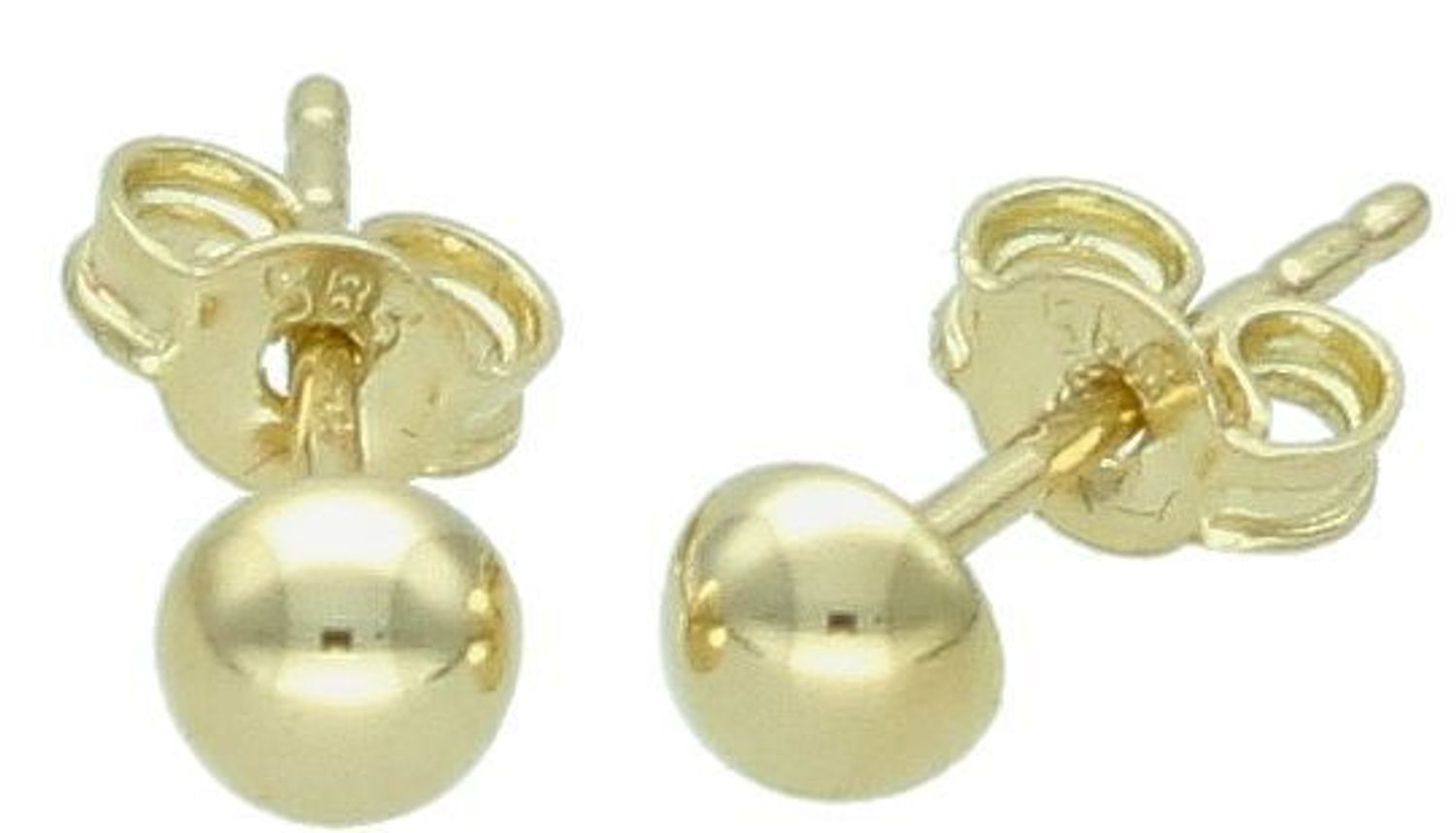 Kolczyki złote małe kuleczki gładkie pr 585, DIA-KLC-12905-585 stylowe kolczyki wykonane z wysokiej jakości złota próby 585. Kolczyki mają kształt gładkich kuleczek.1.jpg