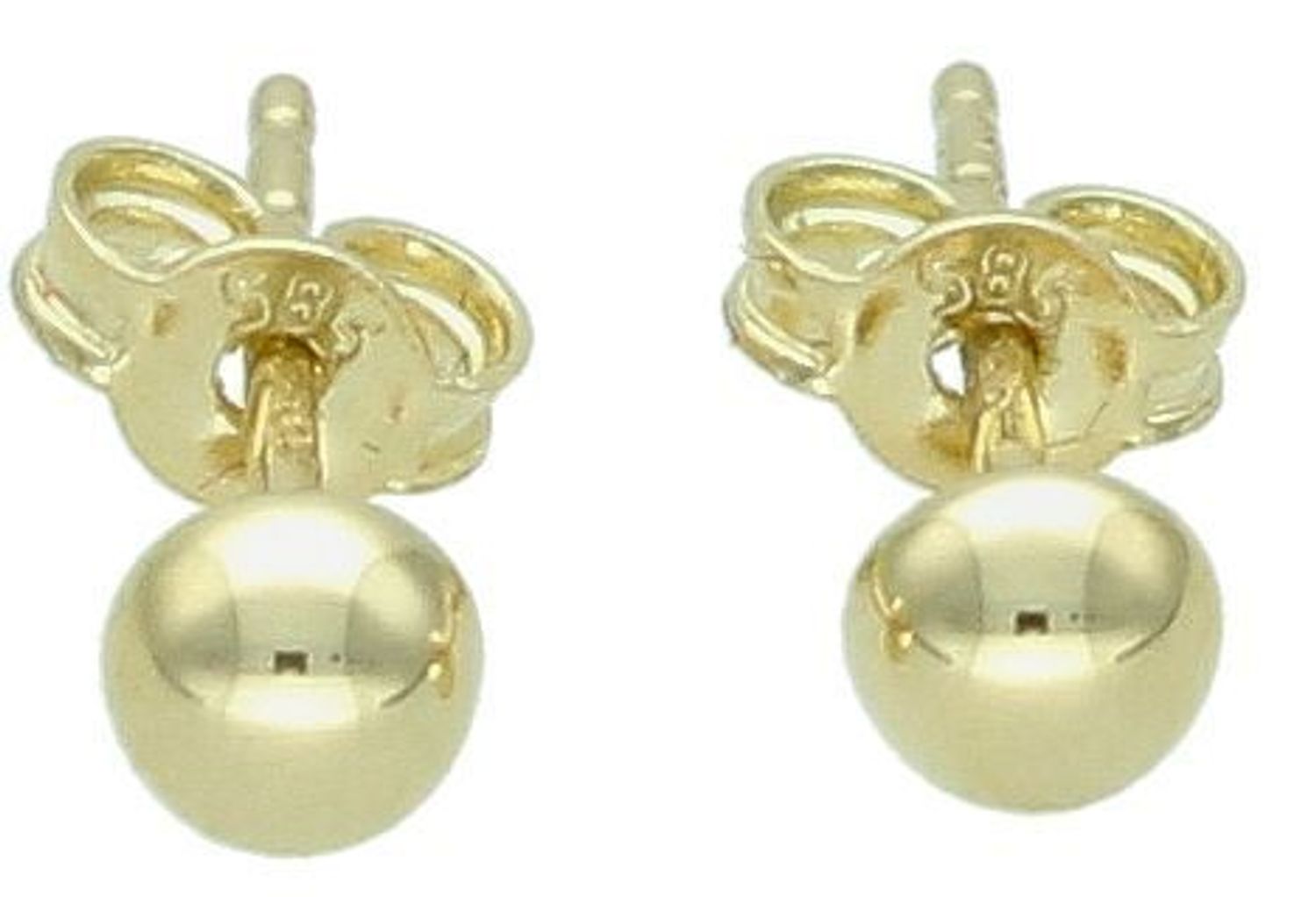 Kolczyki złote małe kuleczki gładkie pr 585, DIA-KLC-12905-585 stylowe kolczyki wykonane z wysokiej jakości złota próby 585. Kolczyki mają kształt gładkich kuleczek.1.jpg