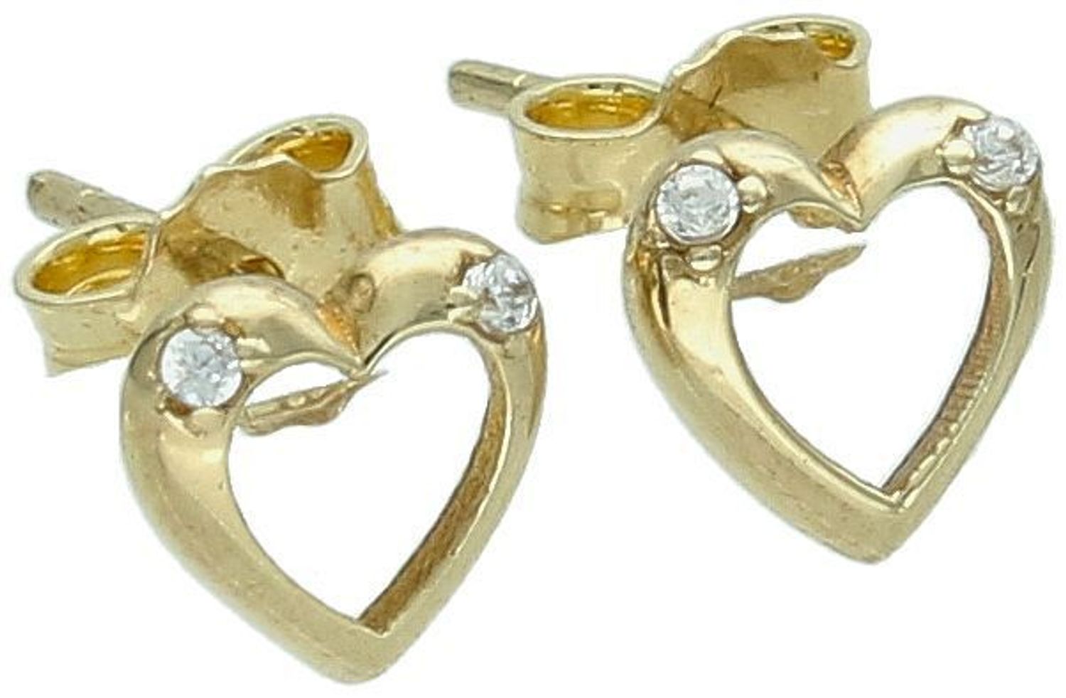 Kolczyki złote serca z cyrkonią pr 333, DIA-KLC-12955-333.jpg
